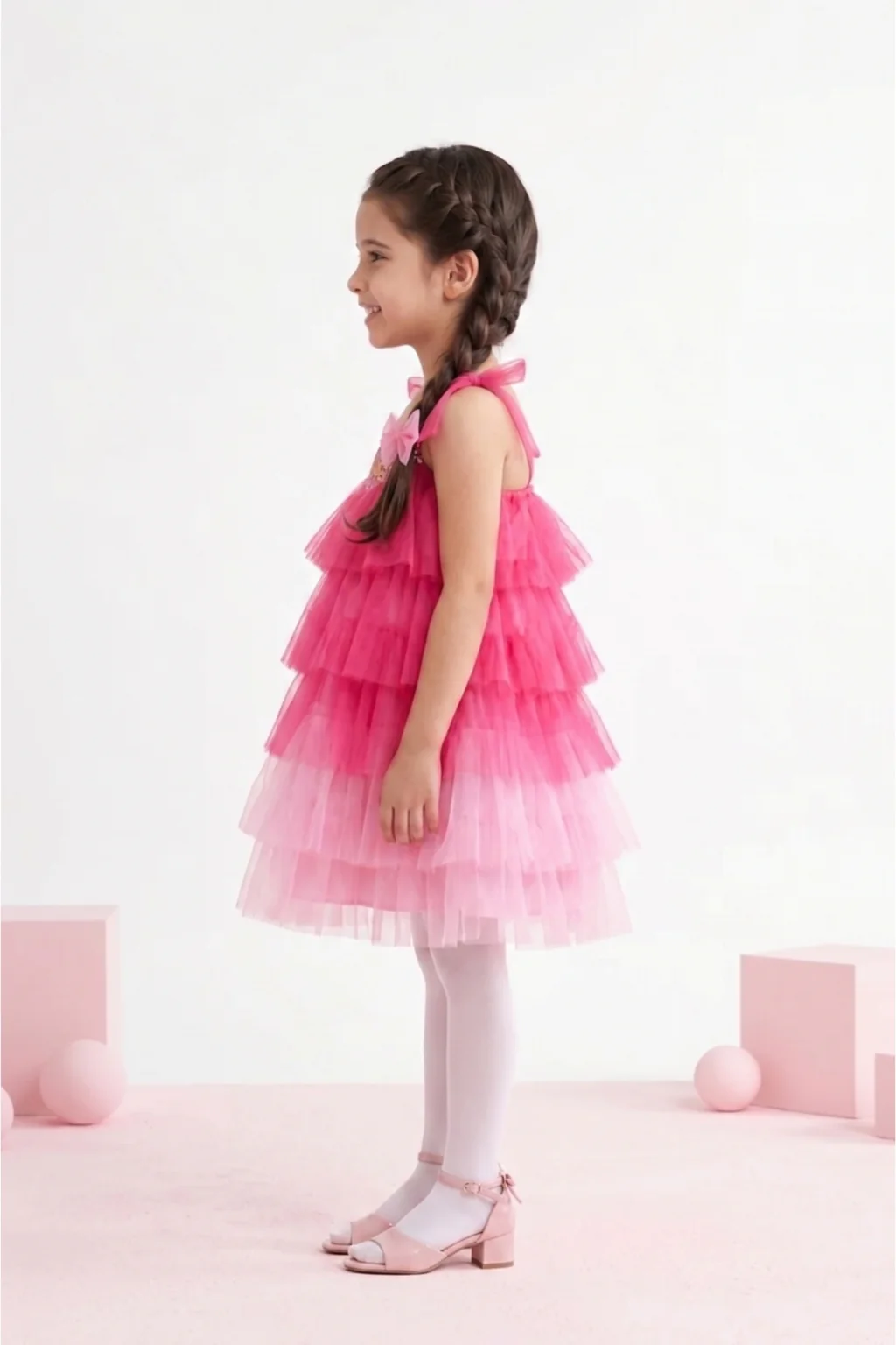 Barbie A-Line Midi Sequin Yoke Frill BAM1146 - Image 3