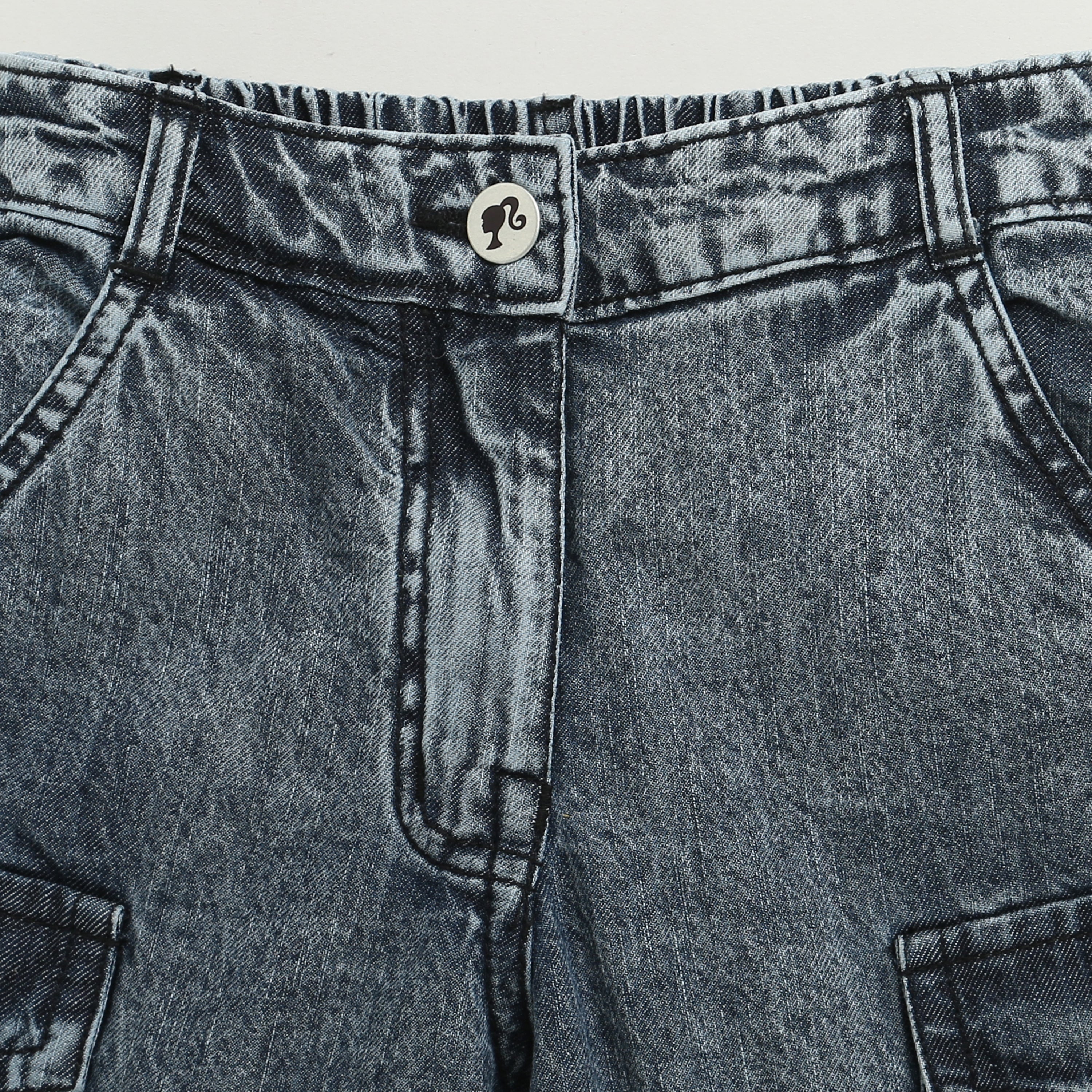Barbie Black Cargo Denim Pants BAP551 - Image 8
