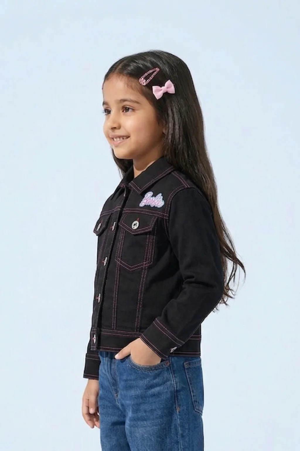 Barbie Black Denim Jacket BAJ2051 - Image 4