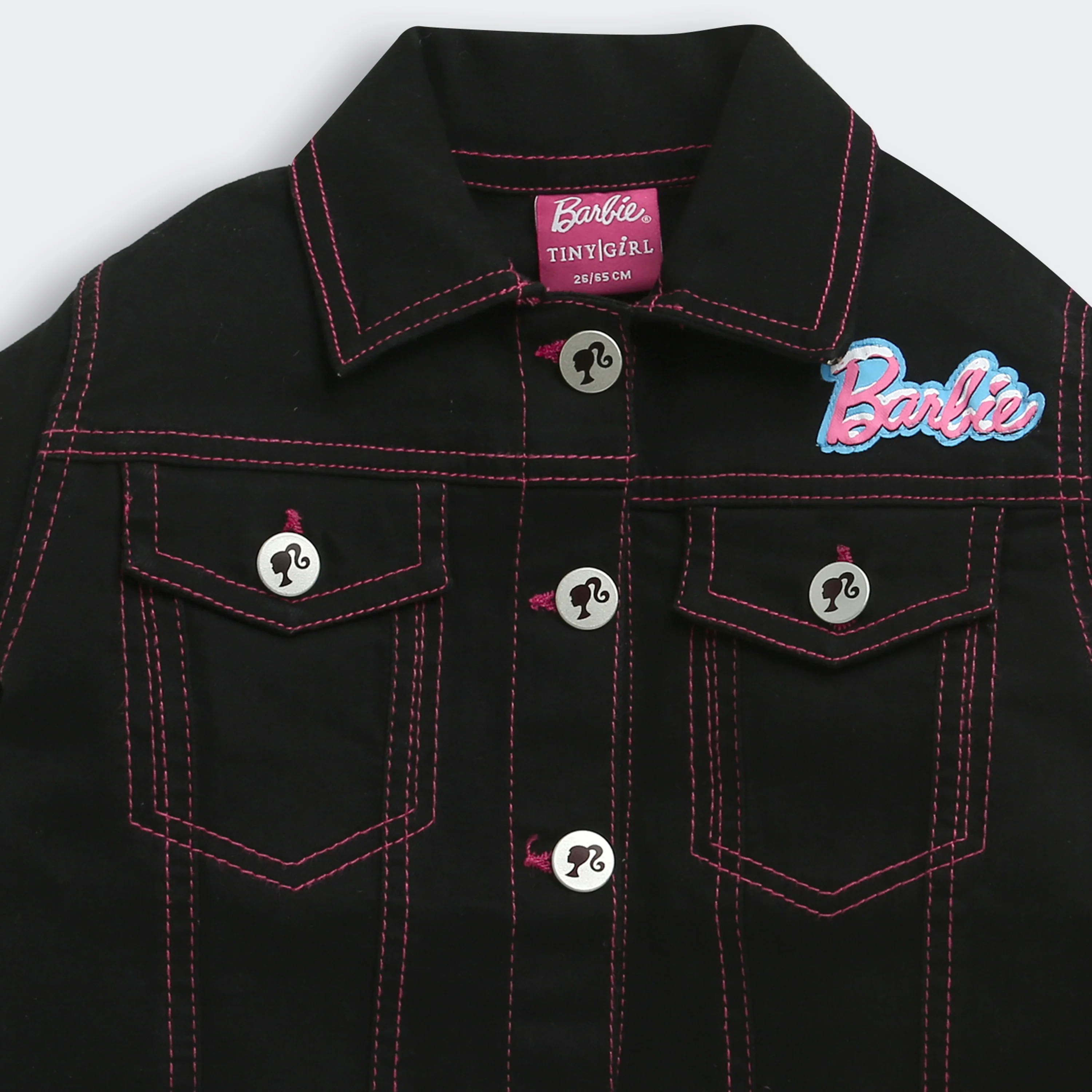 Barbie Black Denim Jacket BAJ2051 - Image 7