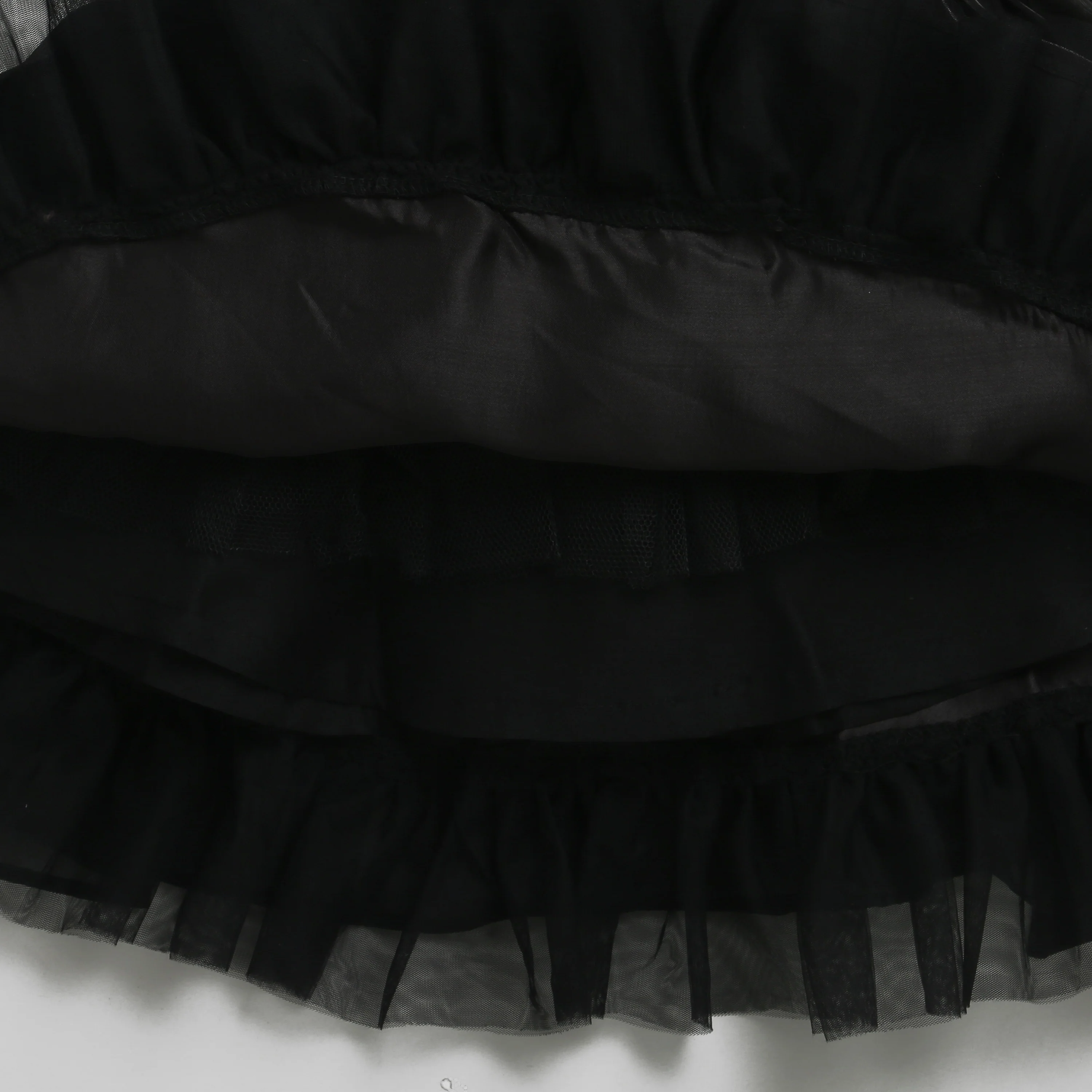 Barbie Black Satin Puff Sleeve Party Dress BAF236 - Image 7