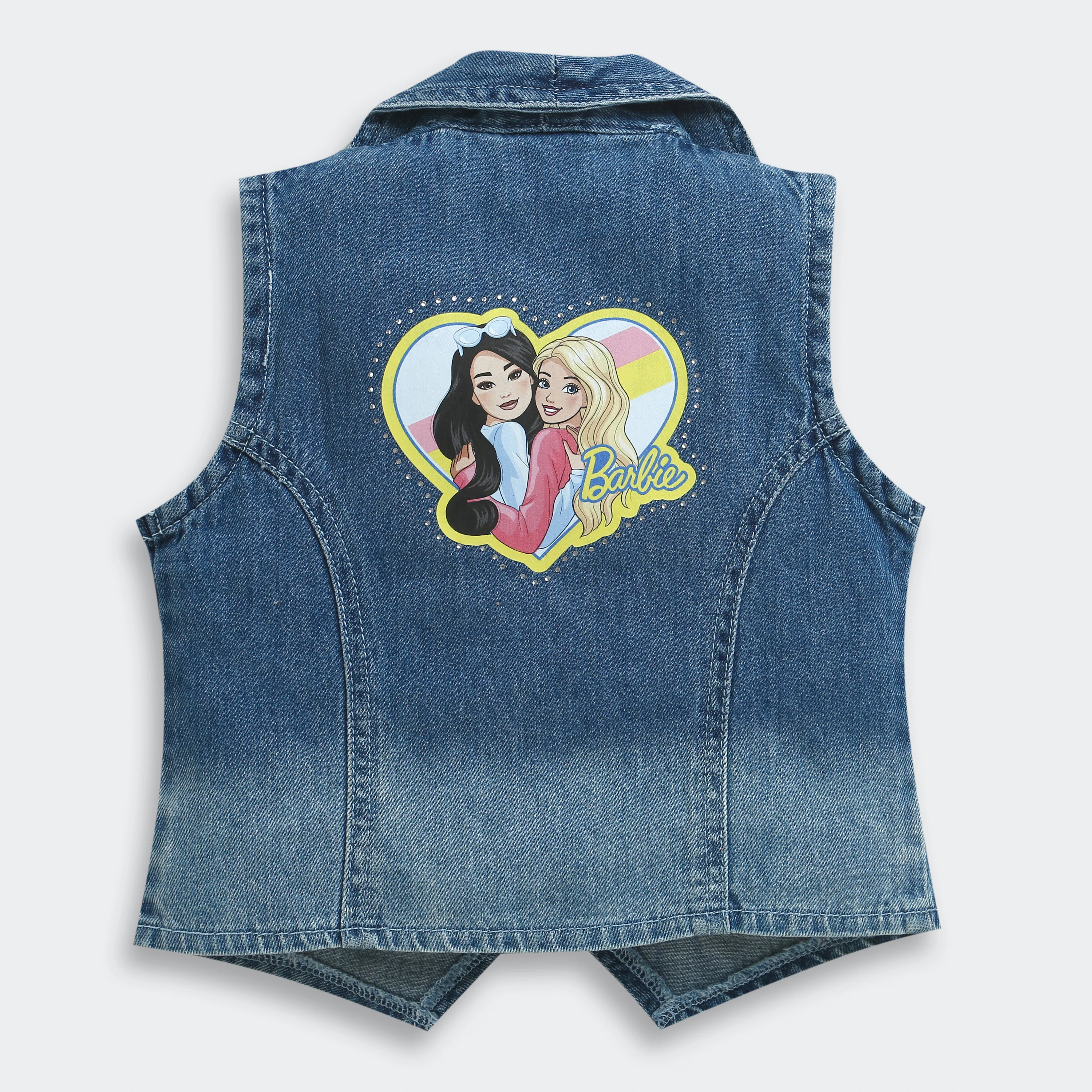 Barbie Blue Denim Sleeveless Blazer Vest BAJ2065 - Image 6