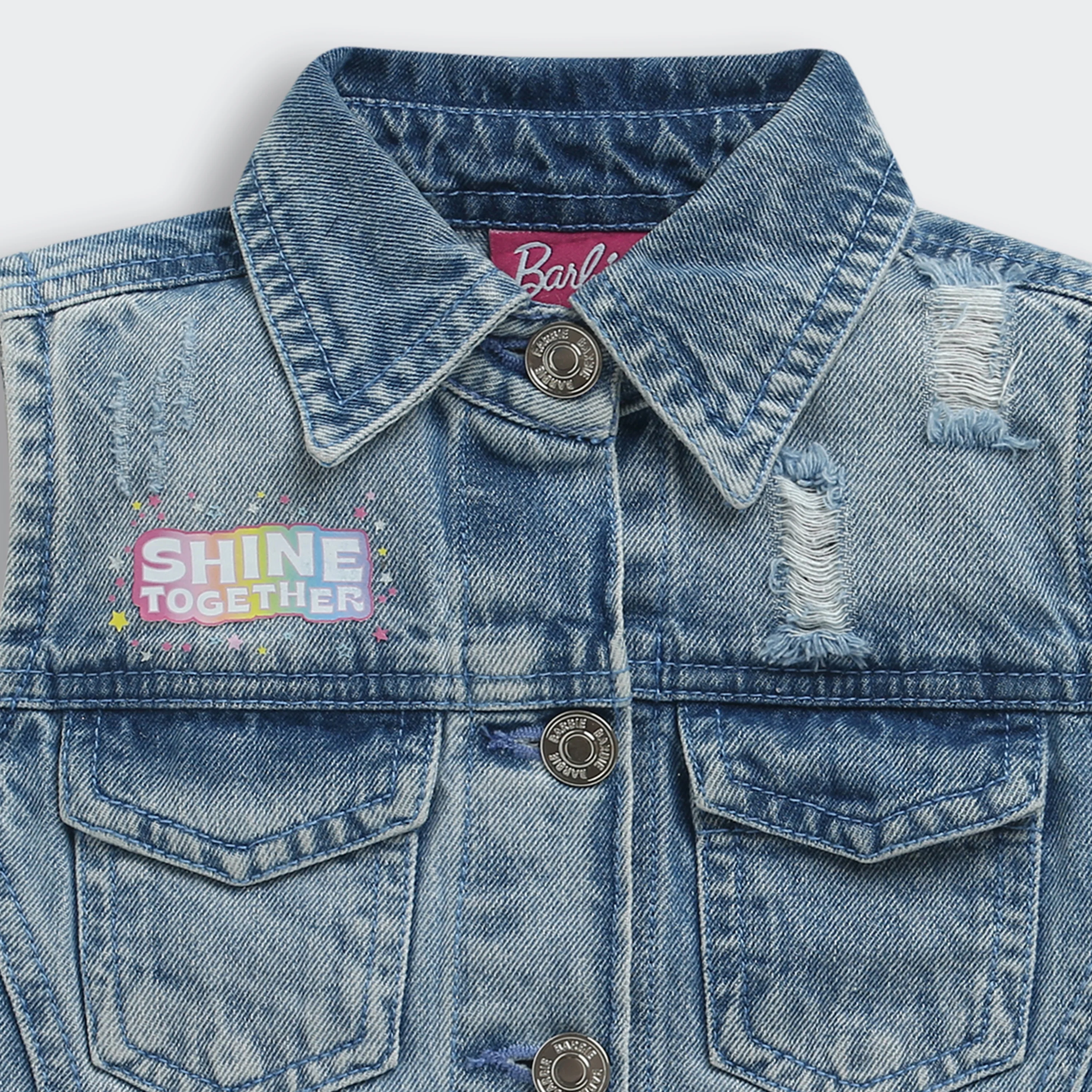 Barbie Blue Denim Sleeveless Jacket BAJ2033 - Image 7