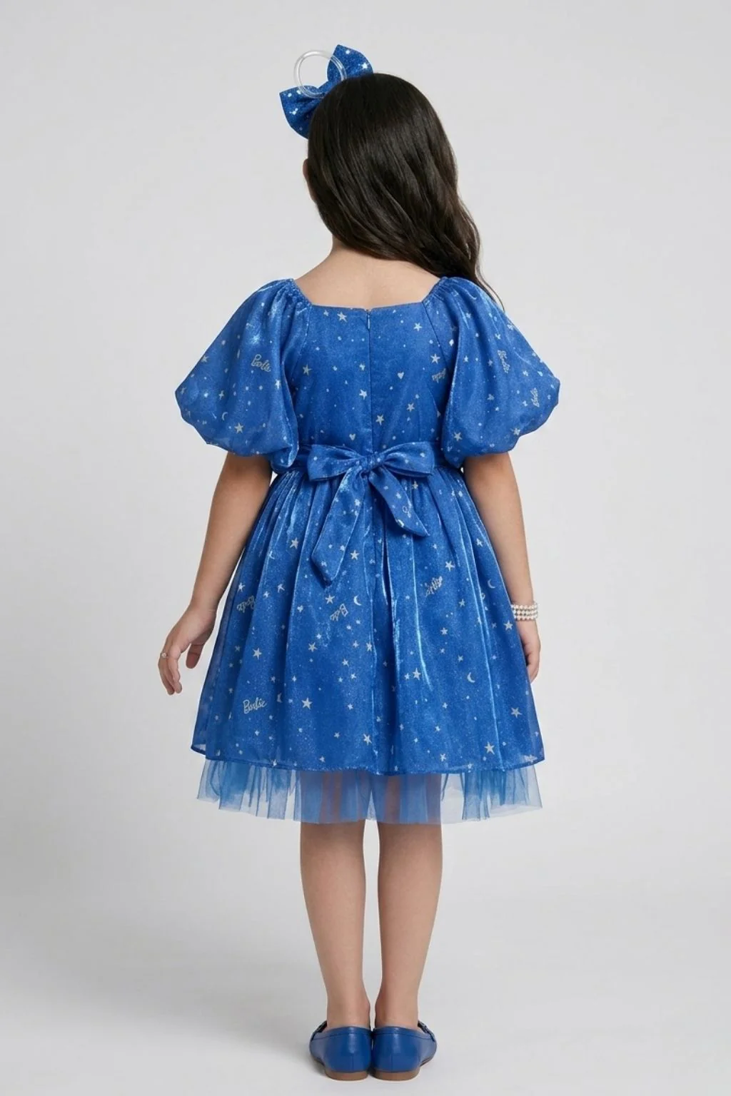 Barbie Blue Off Shoulder Party Dress BAF279 - Image 2