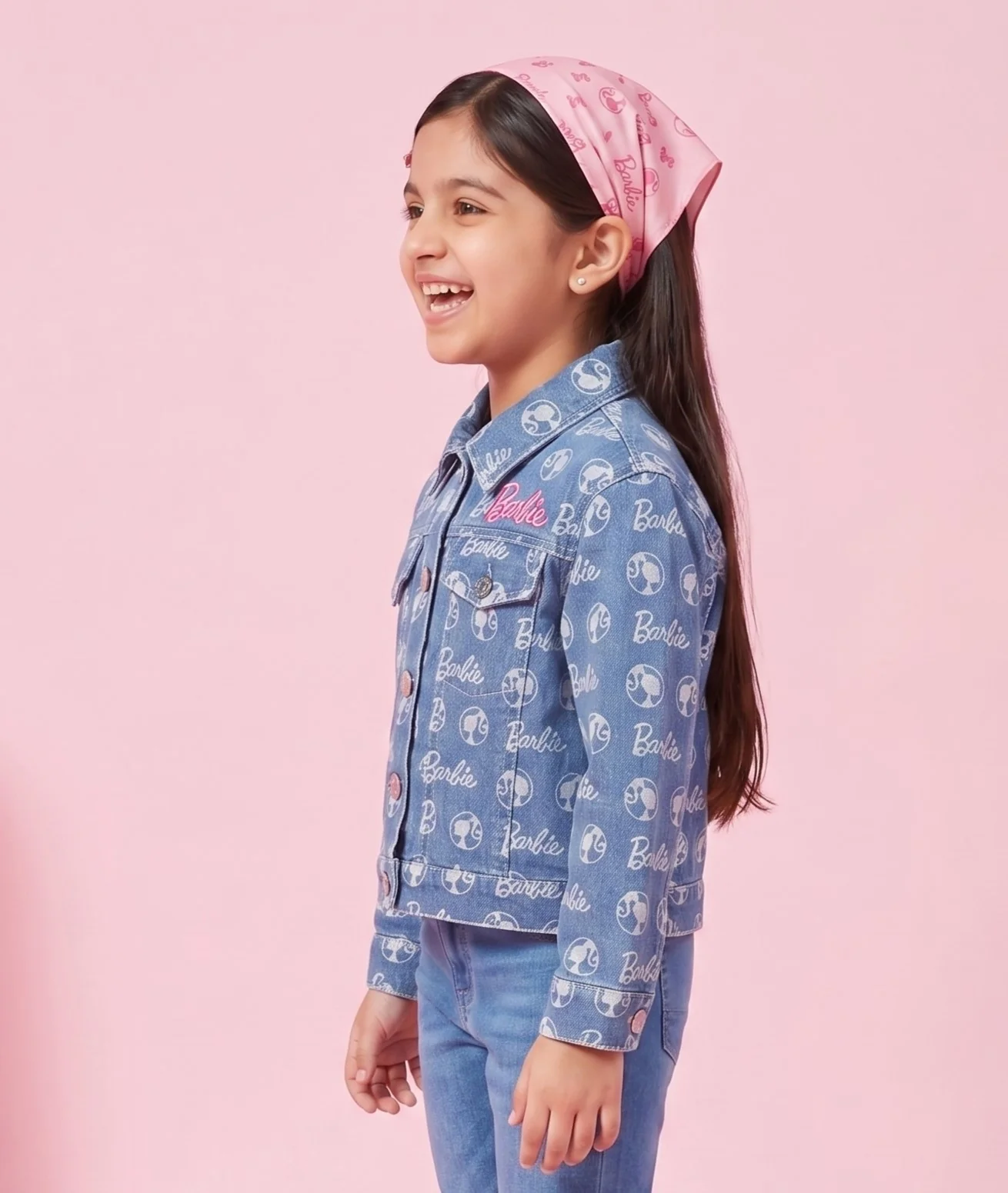 Barbie Blue Printed Denim Jacket BAJ2074 - Image 3