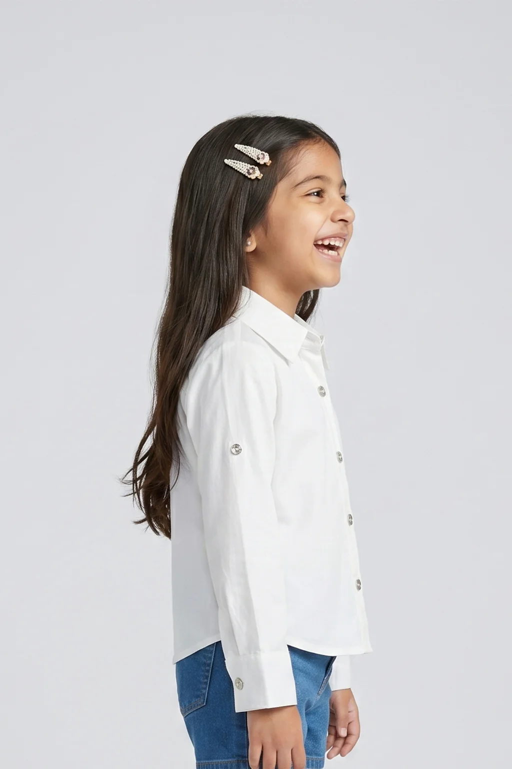 Barbie Button-Down Off-White Full Sleeve Shirt BATP2181 - Image 3