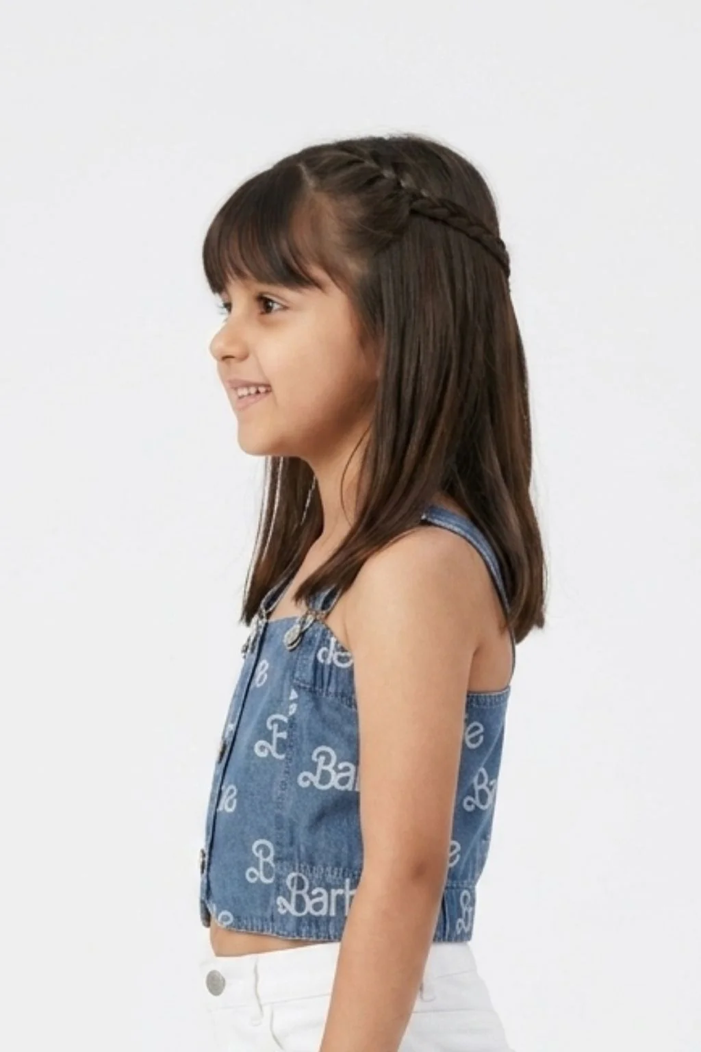 Barbie Denim Printed Top with Straps BATP2077 - Image 4