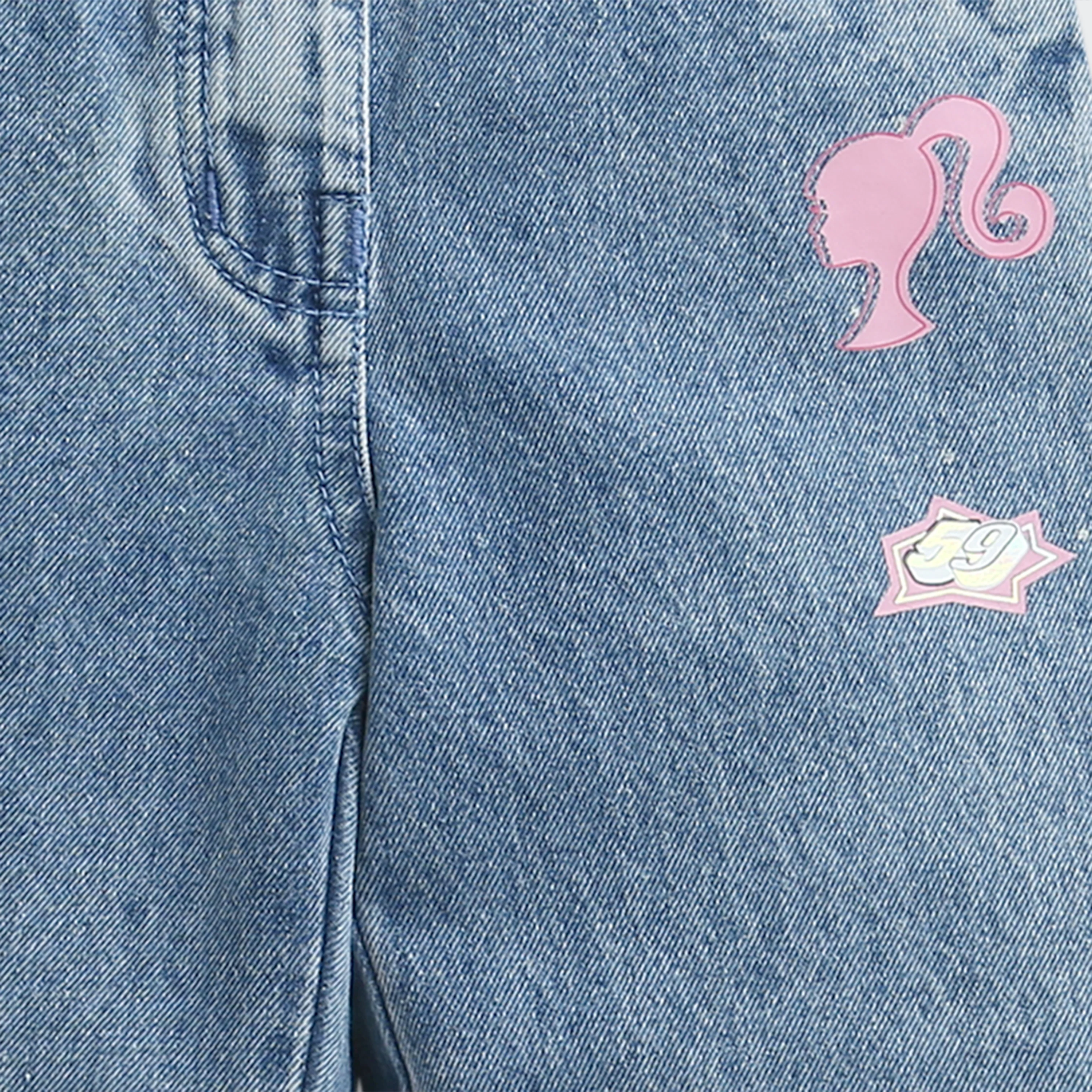 Barbie Distressed Patchwork Light Blue Jeans BAP504 - Image 6