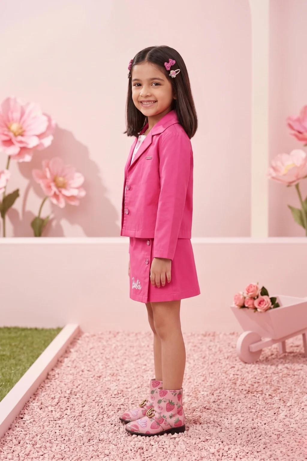 Barbie Hot Pink Blazer & Skirt Set BASET414 - Image 3