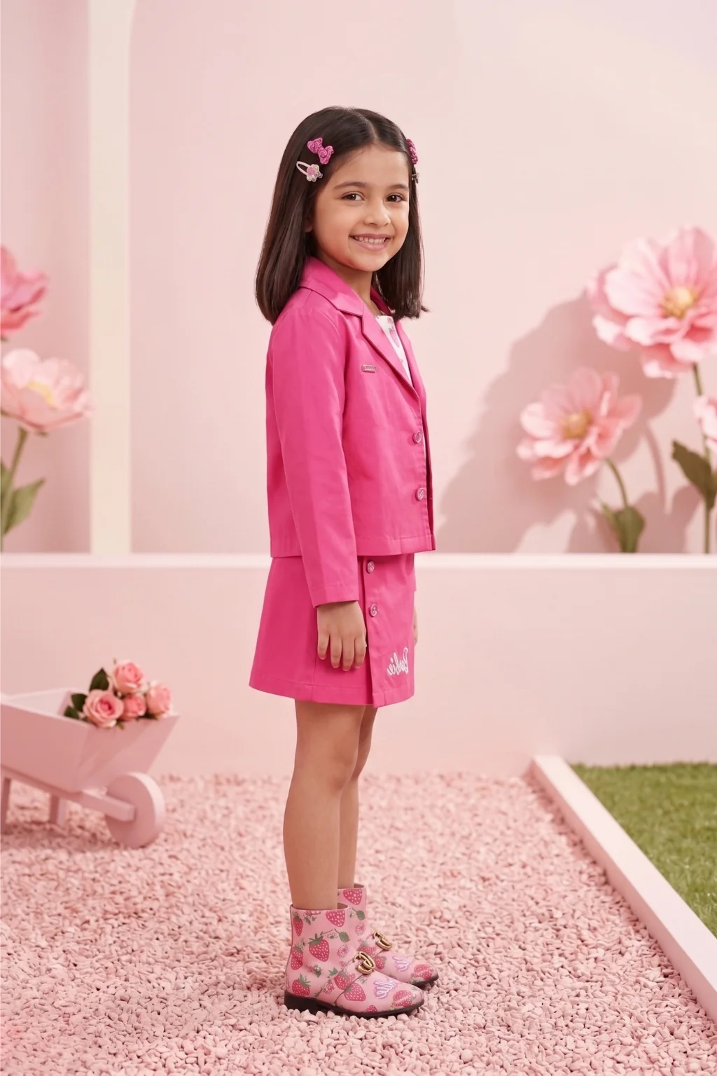 Barbie Hot Pink Blazer & Skirt Set BASET414 - Image 4