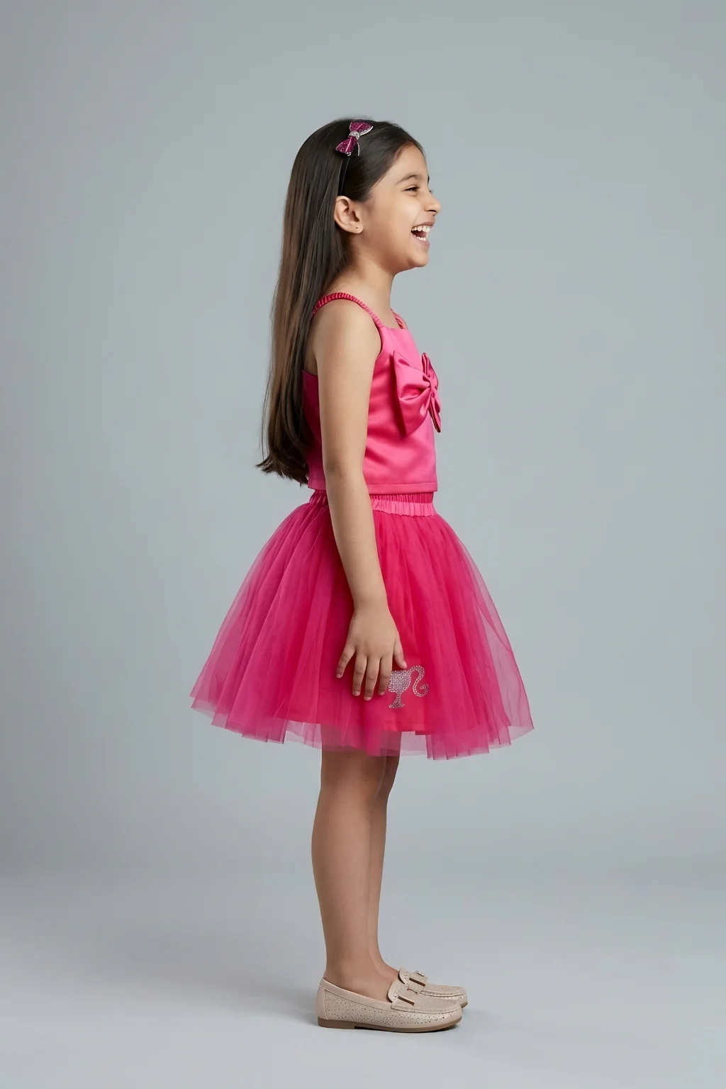 Barbie Hot Pink Net Dress BASET322 - Image 3