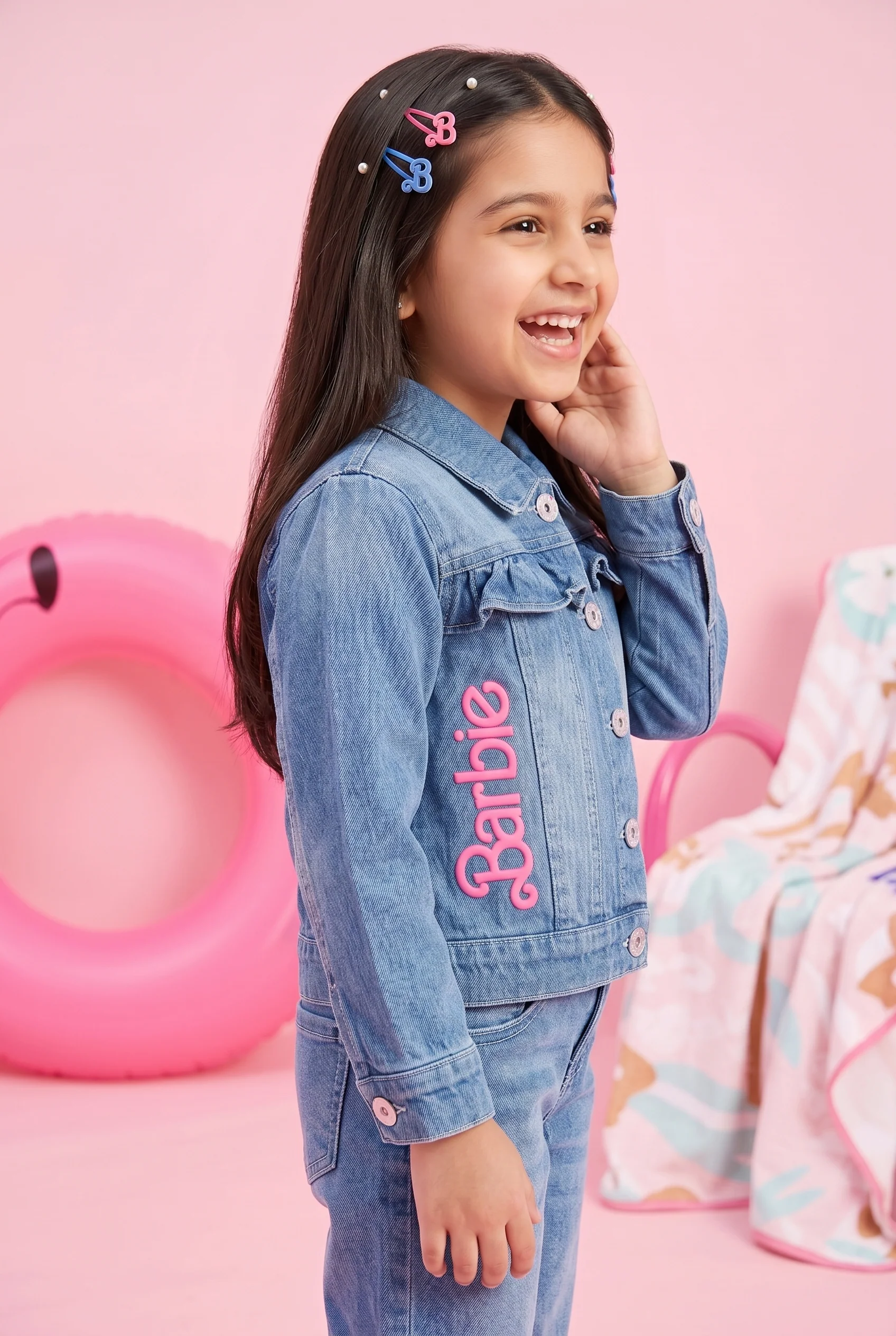 Barbie Light Blue Denim Jacket with Embroidery BAIJ0002 - Image 3