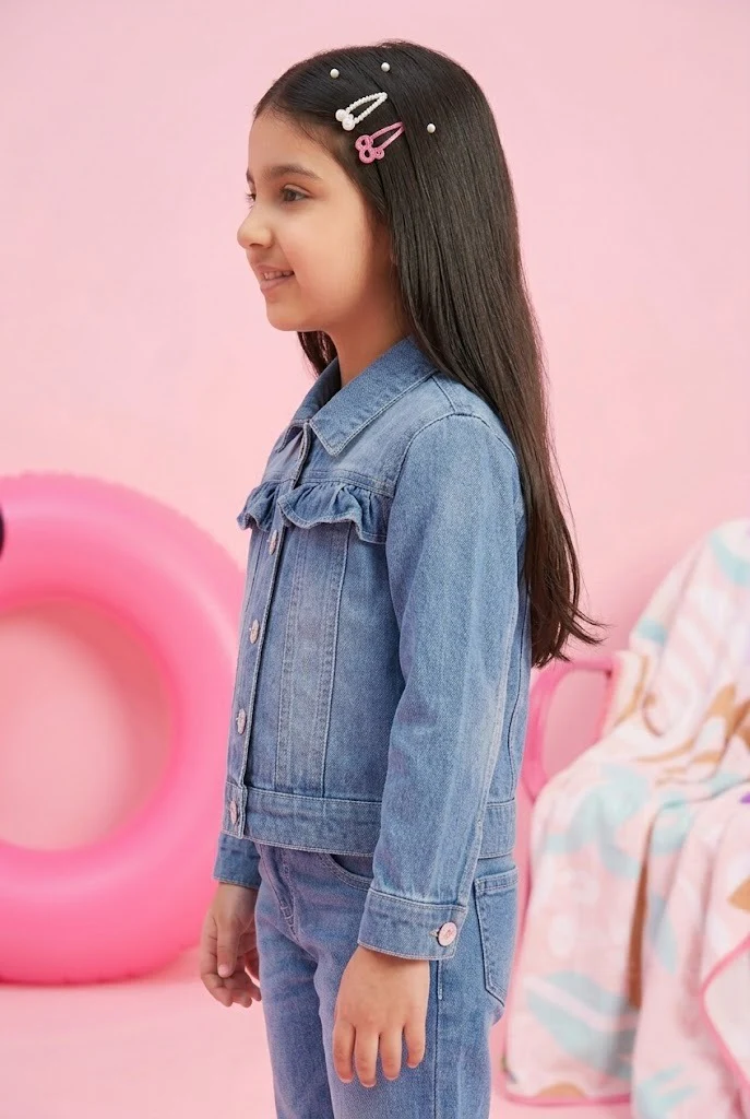 Barbie Light Blue Denim Jacket with Embroidery BAIJ0002 - Image 4
