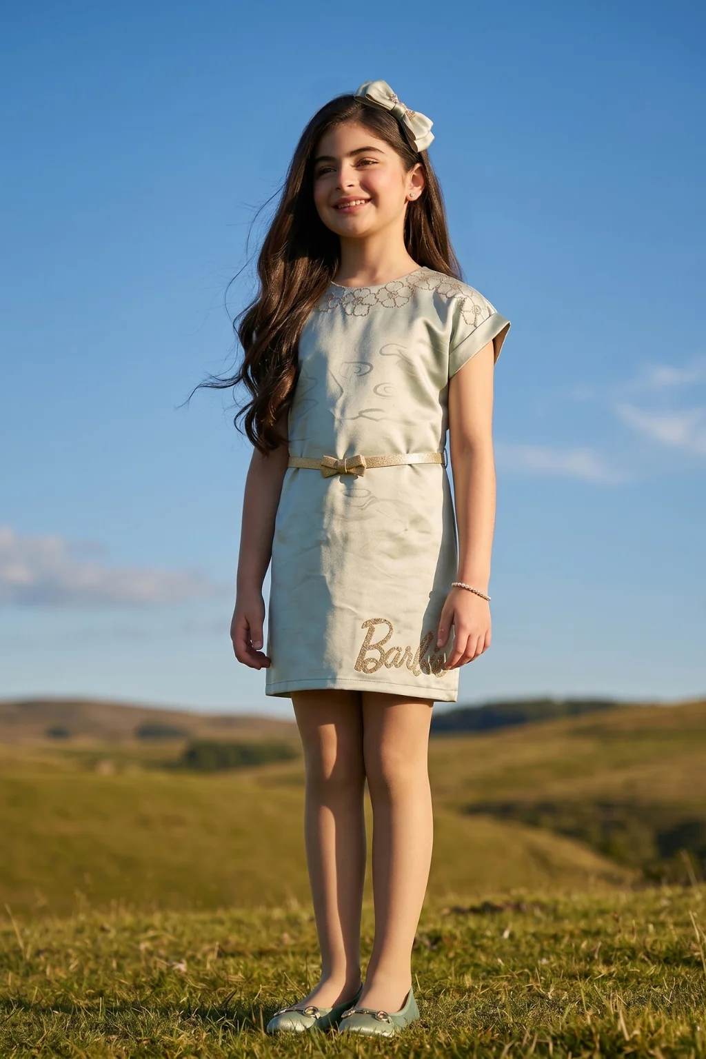 Barbie Light Blue Embellished Dress BAM1291