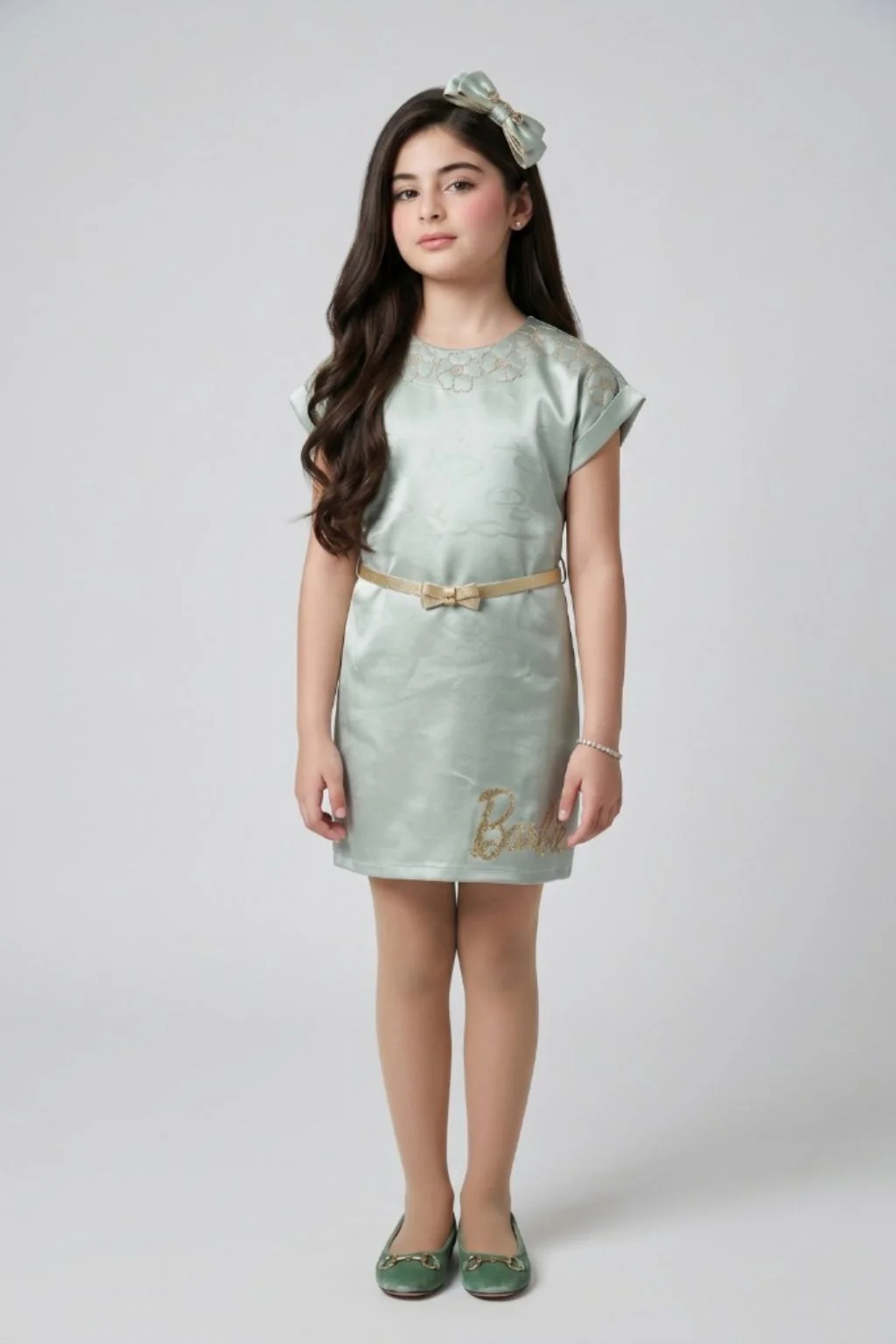 Barbie Light Blue Embellished Dress BAM1291 - Image 3