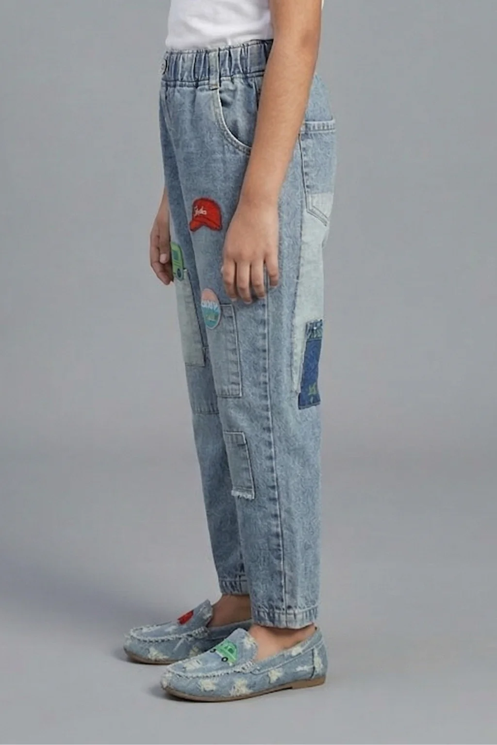 Barbie Light Blue Patchwork Straight Fit Jeans BAP584 - Image 2