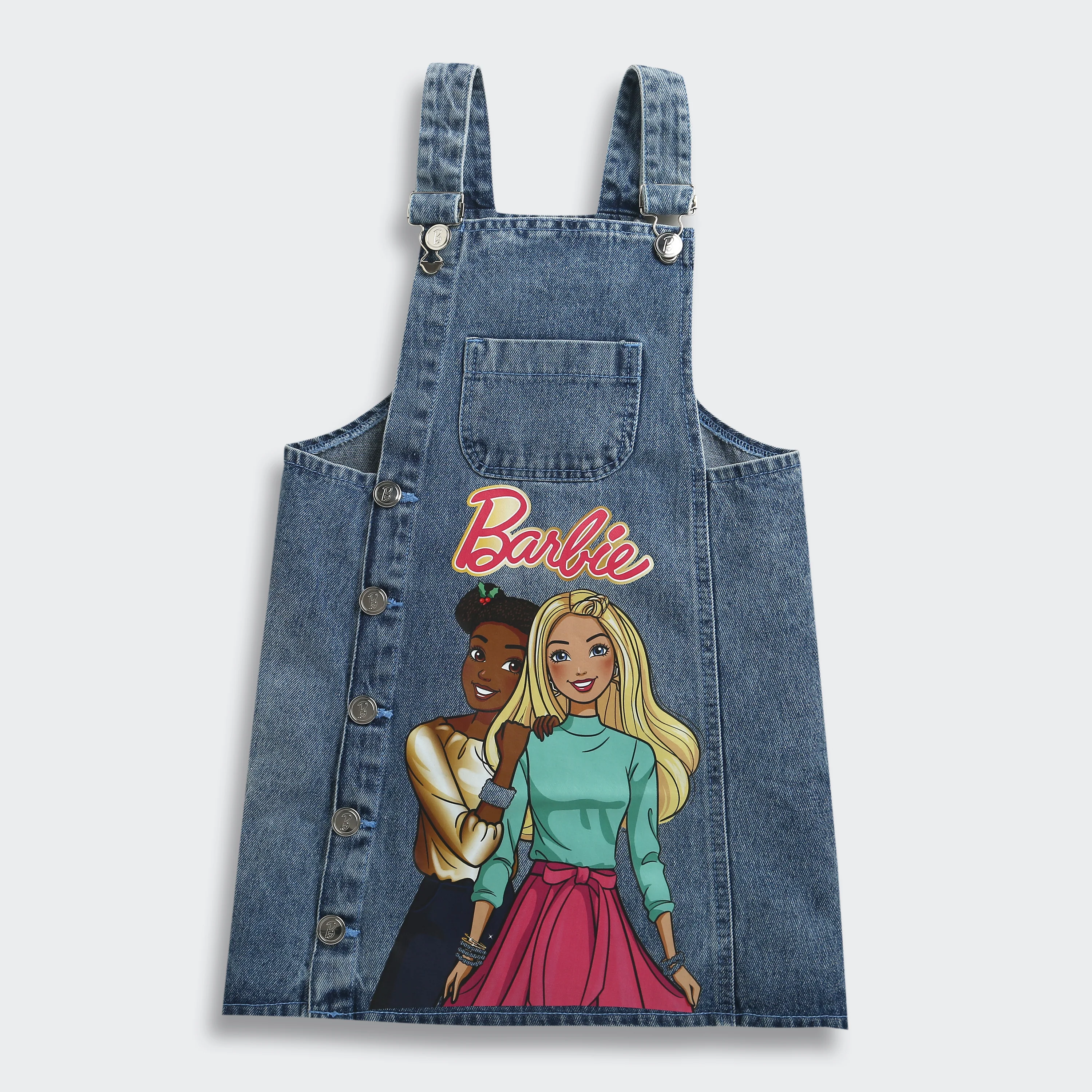 Barbie Light Blue Printed Dungaree BAD815 - Image 5