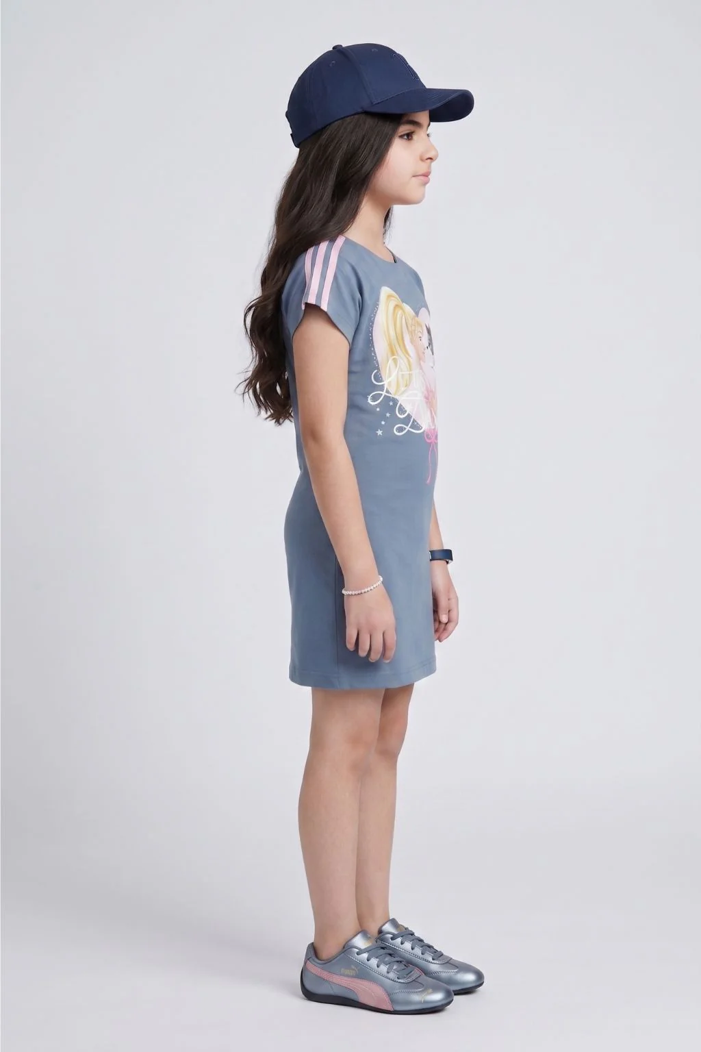 Barbie Light Blue Printed Dress BAM1310 - Image 4