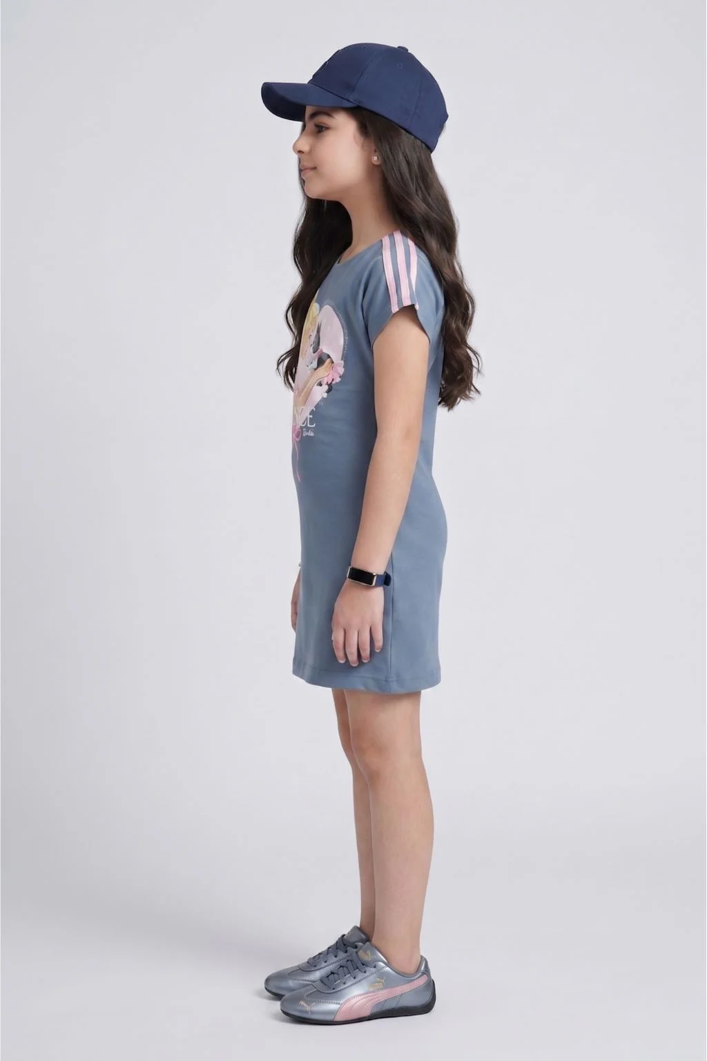 Barbie Light Blue Printed Dress BAM1310 - Image 5