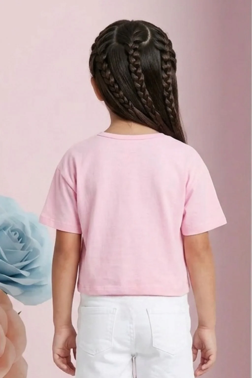 Barbie Light Pink Drawstring Logo T-Shirt BATP2101 - Image 2