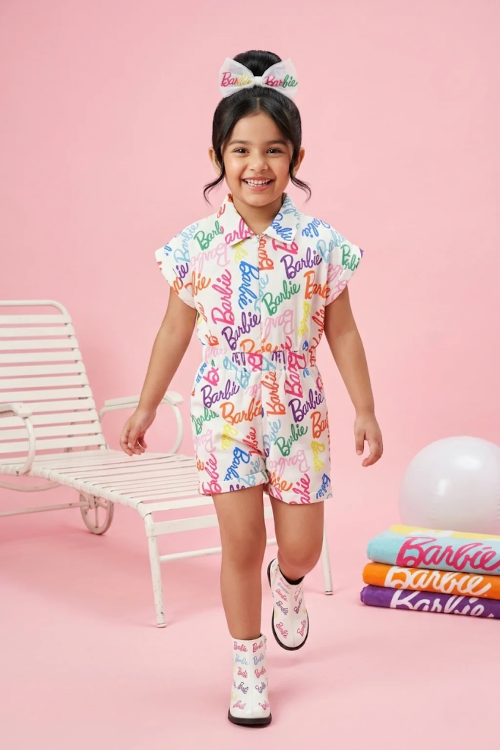 Barbie Multi-Colour Print Playsuit BAJP102