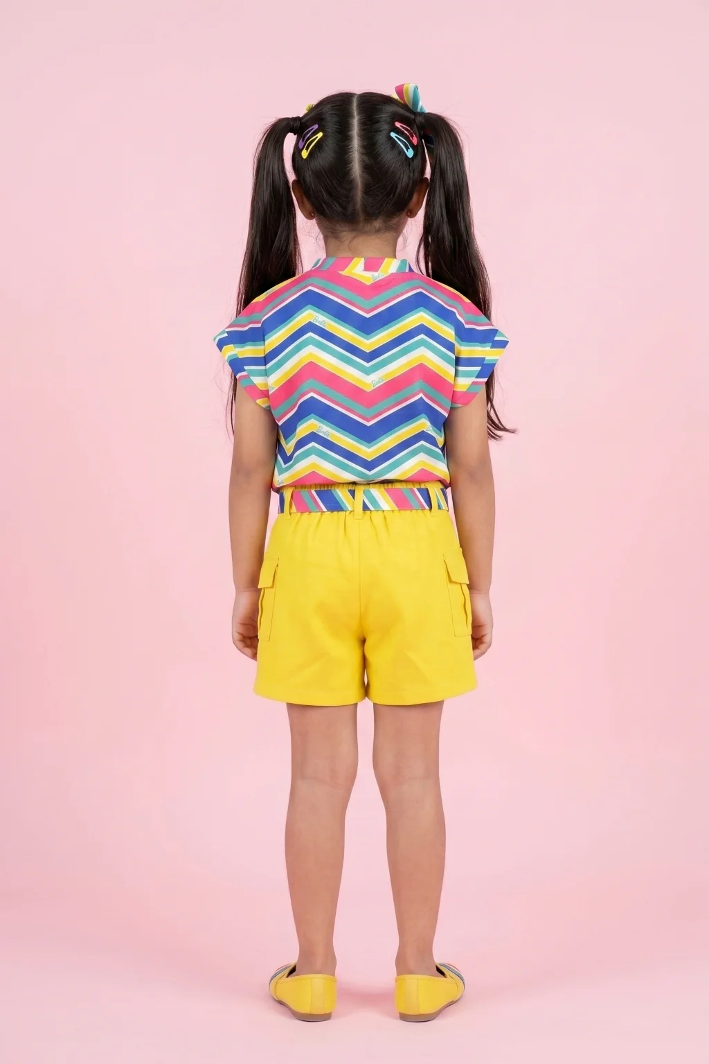 Barbie Multicolor Top & Shorts Set BASET302 - Image 2