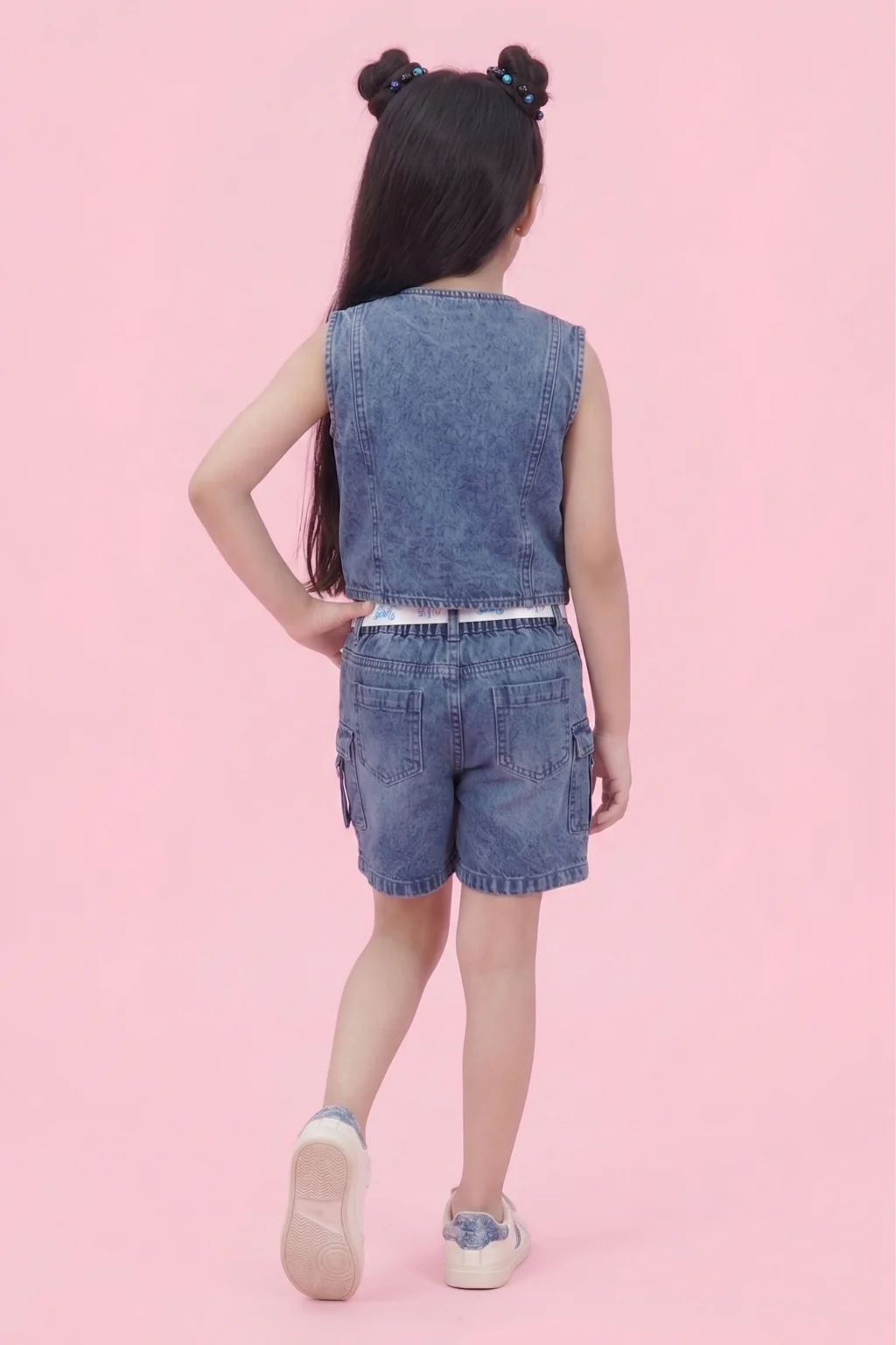 Barbie Navy Blue Buttoned Co-ord Set BASET420 - Image 2