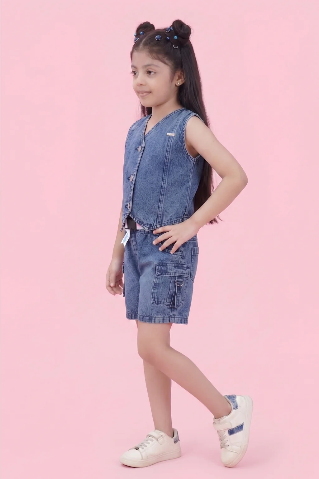 Barbie Navy Blue Buttoned Co-ord Set BASET420 - Image 3