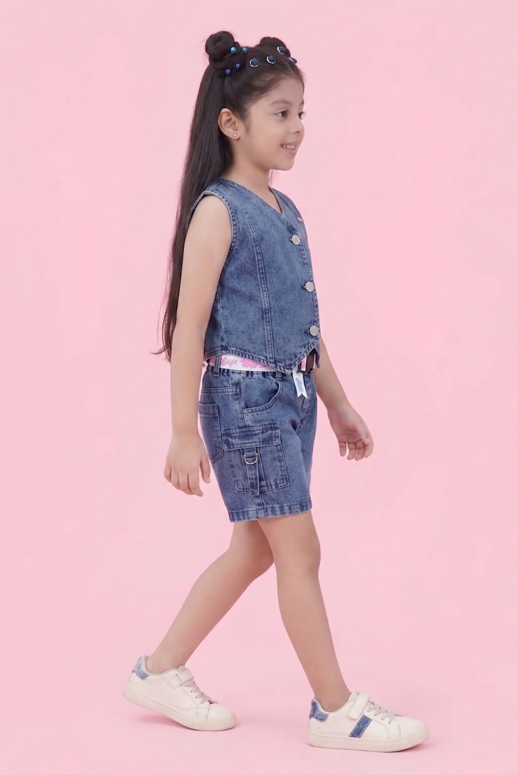 Barbie Navy Blue Buttoned Co-ord Set BASET420 - Image 4