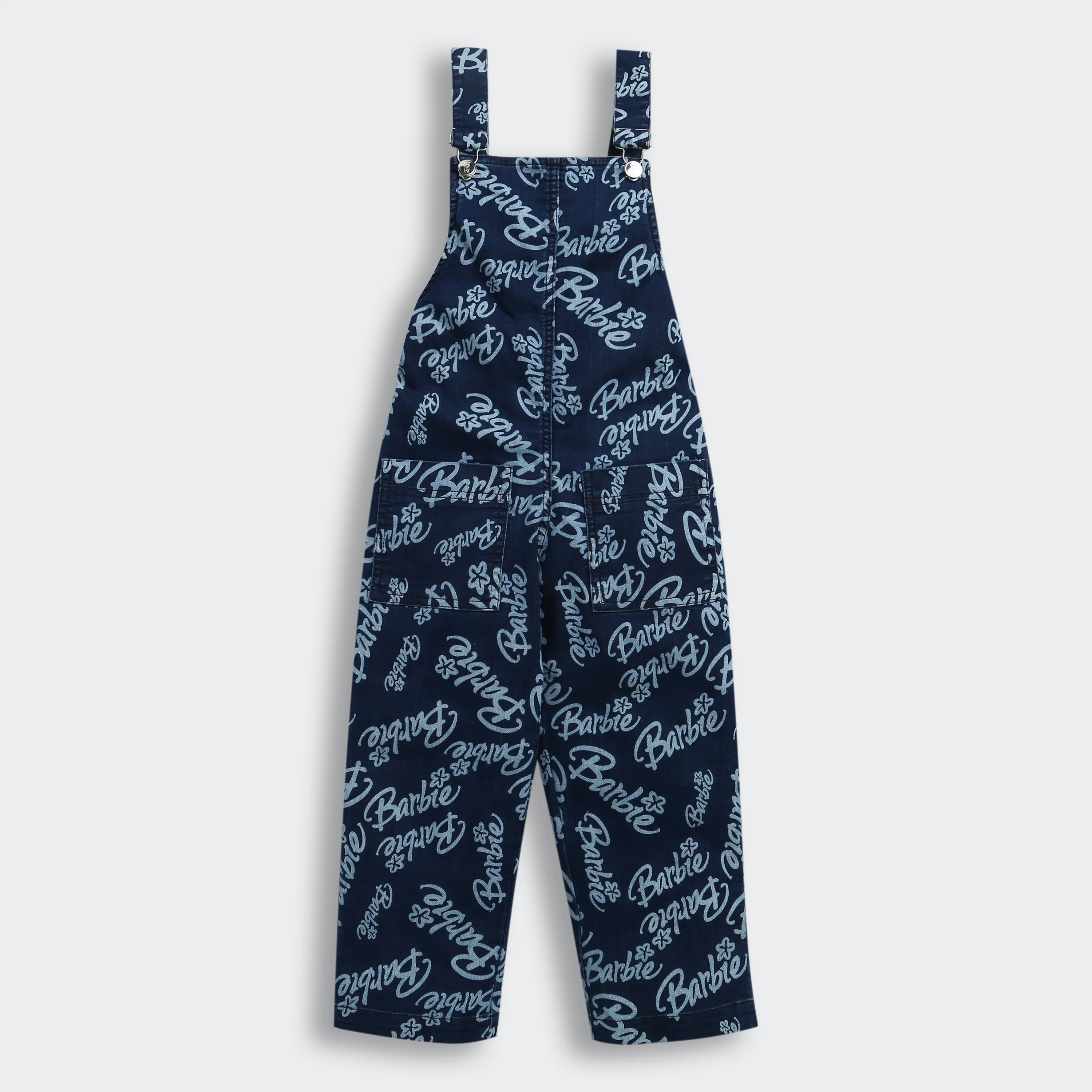 Barbie Navy Blue Denim Printed Dungaree BAD814 - Image 5