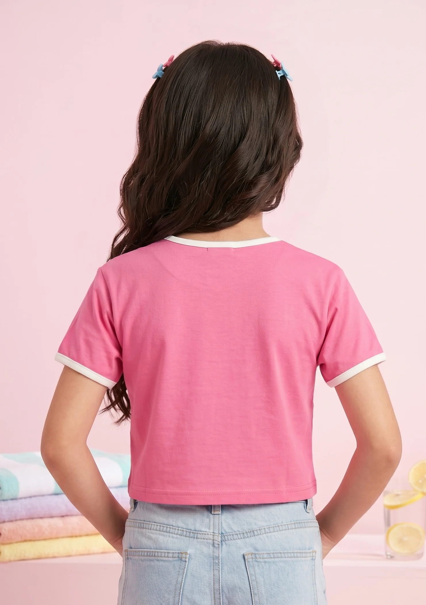 Barbie Pink Friends Crop Tee BATP2107 - Image 2
