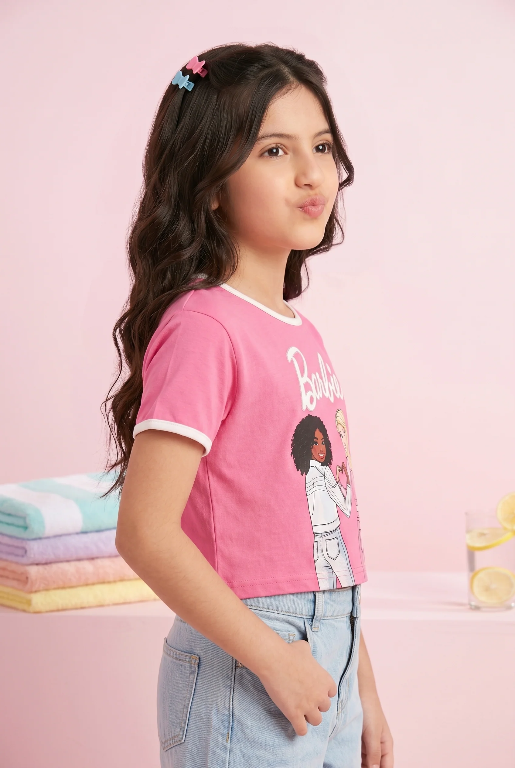 Barbie Pink Friends Crop Tee BATP2107 - Image 3