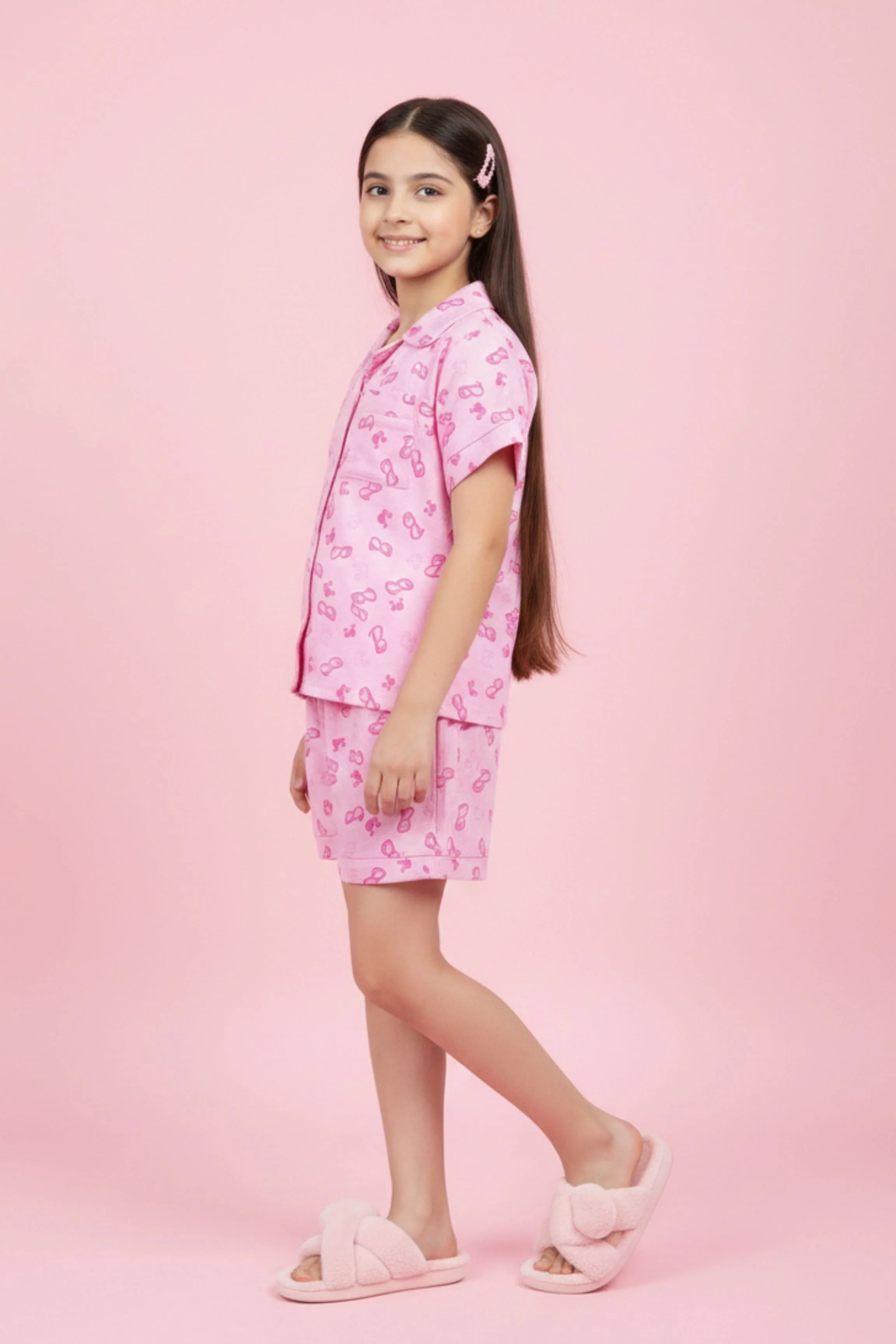 Barbie Pink Cotton Night Suit Set BANS0029 - Image 4