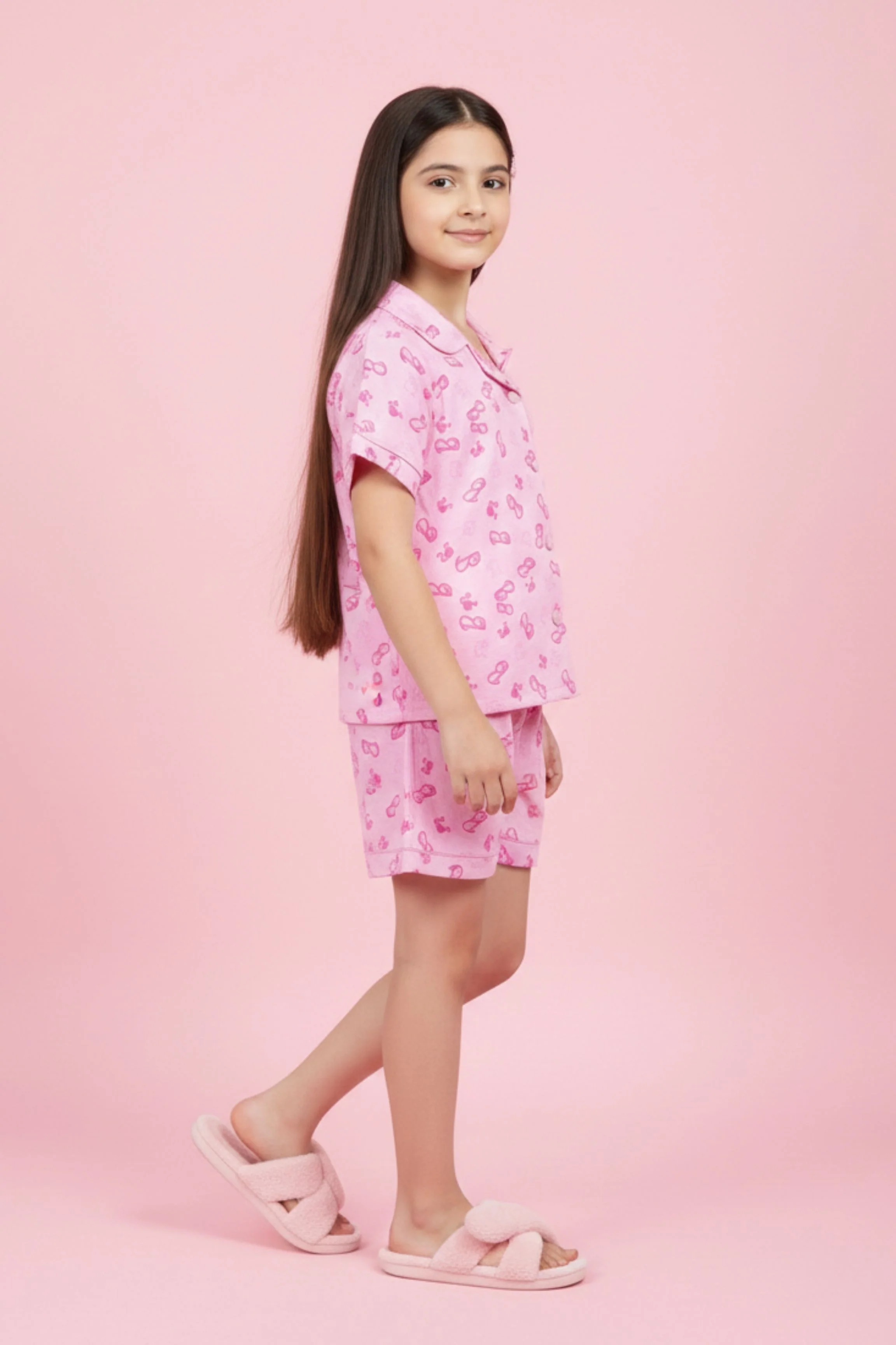 Barbie Pink Cotton Night Suit Set BANS0029 - Image 5