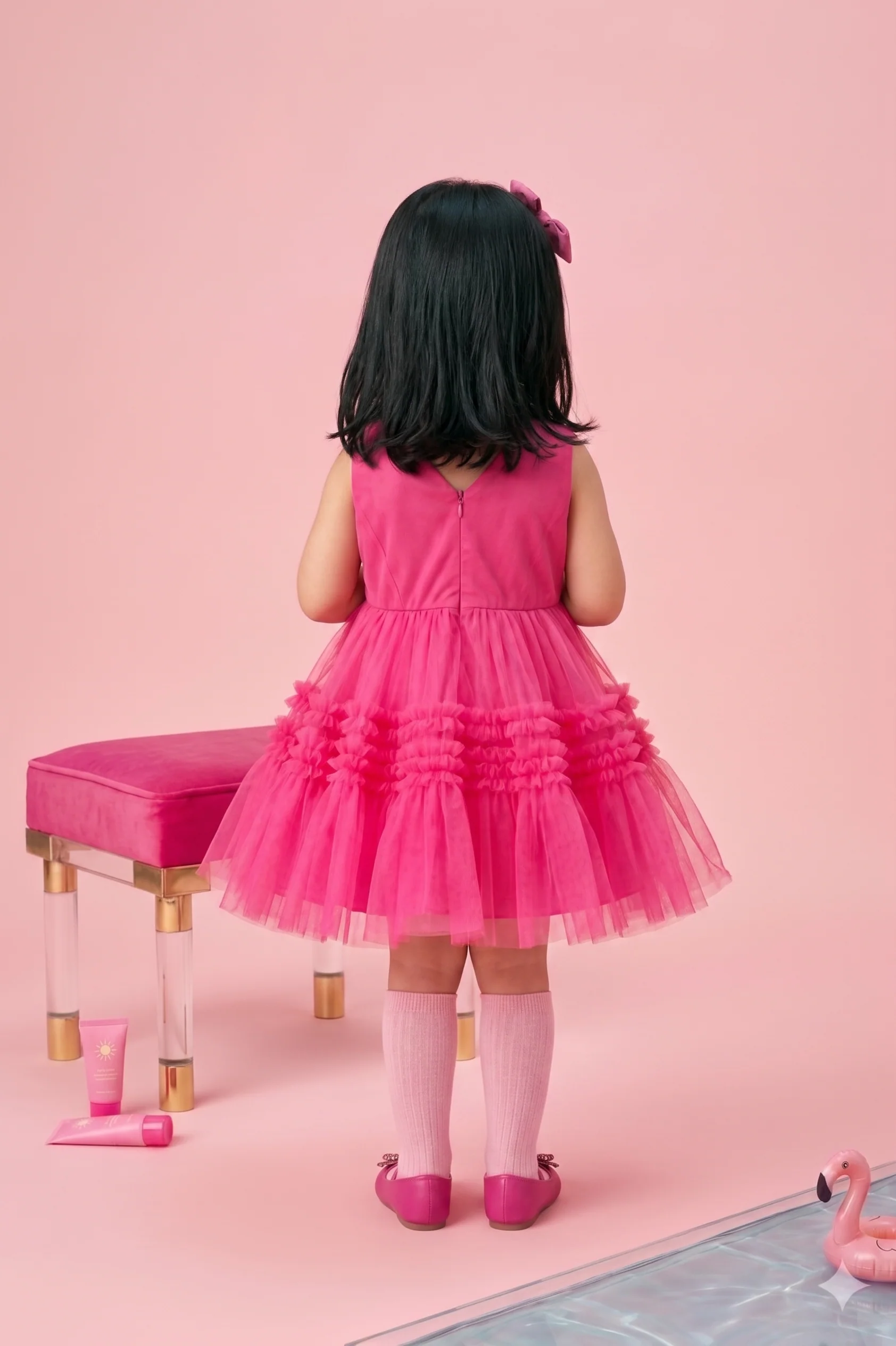 Barbie Pink Tulle Party Dress BAF202 - Image 2