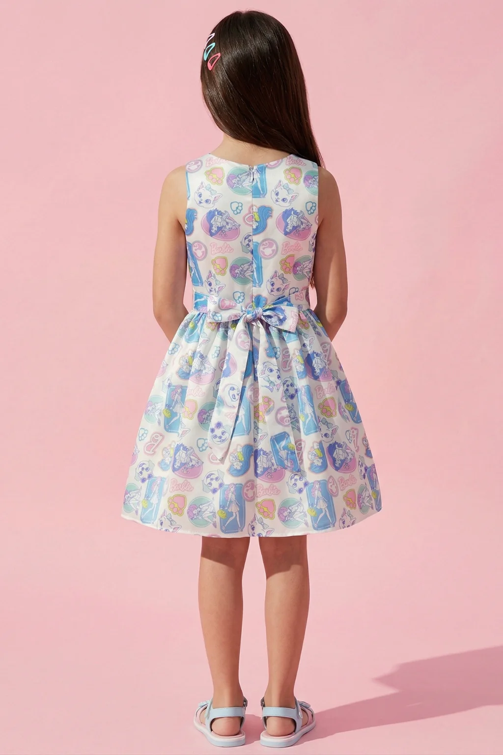 Barbie Pop Print Fit & Flare Dress BAF234 - Image 2