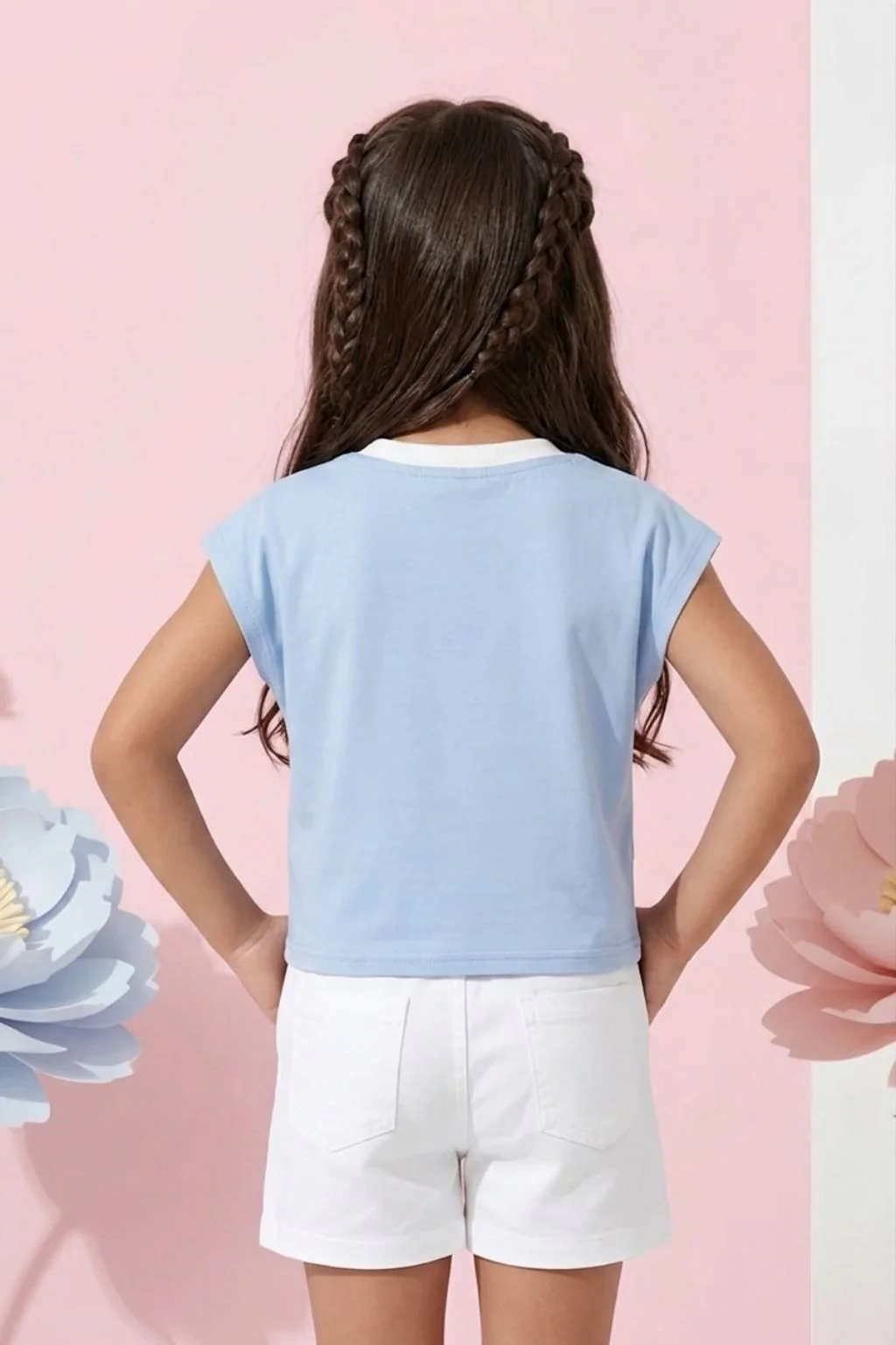 Barbie Powder Blue Logo Boxy Tee BATP2106 - Image 2