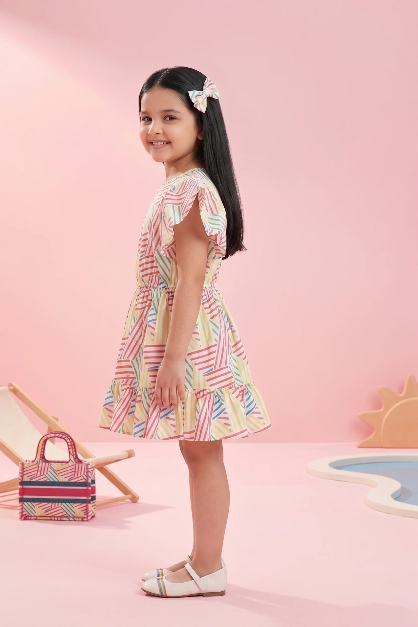 Barbie Round Neck 2-Layered Printed Midi BAM1121 - Image 3