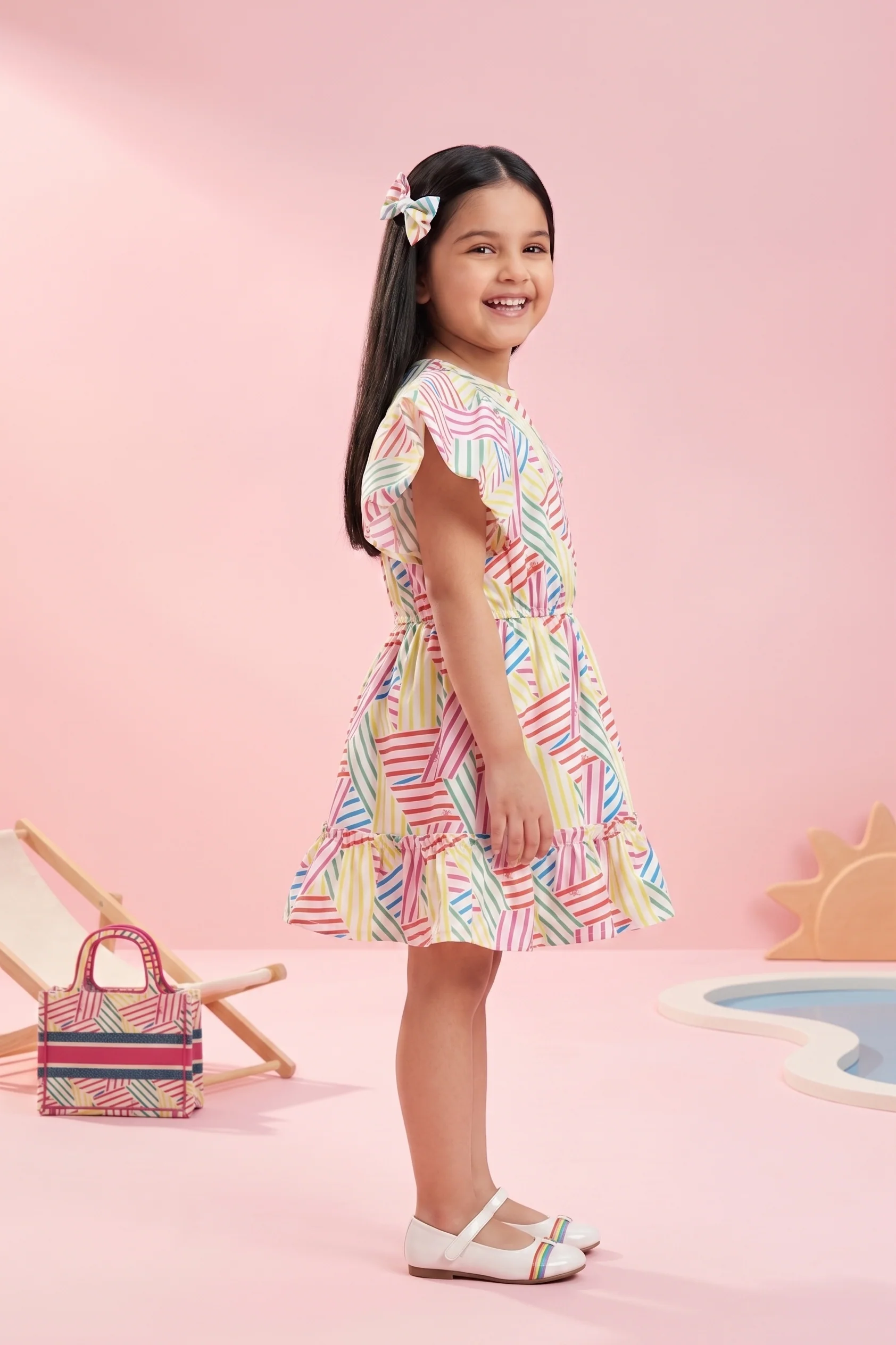 Barbie Round Neck 2-Layered Printed Midi BAM1121 - Image 4