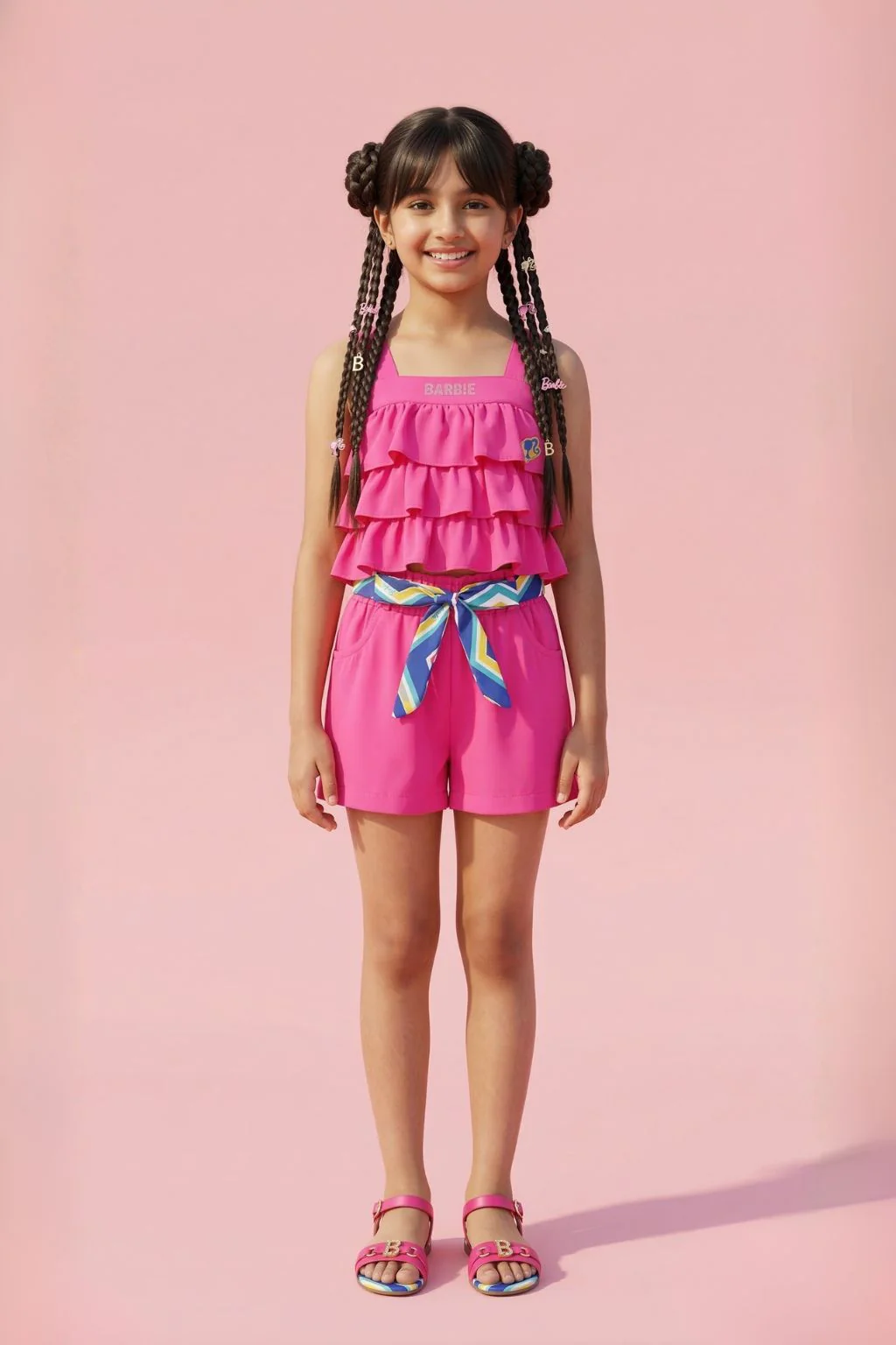 Barbie Ruffle Top & Shorts Set BASET308