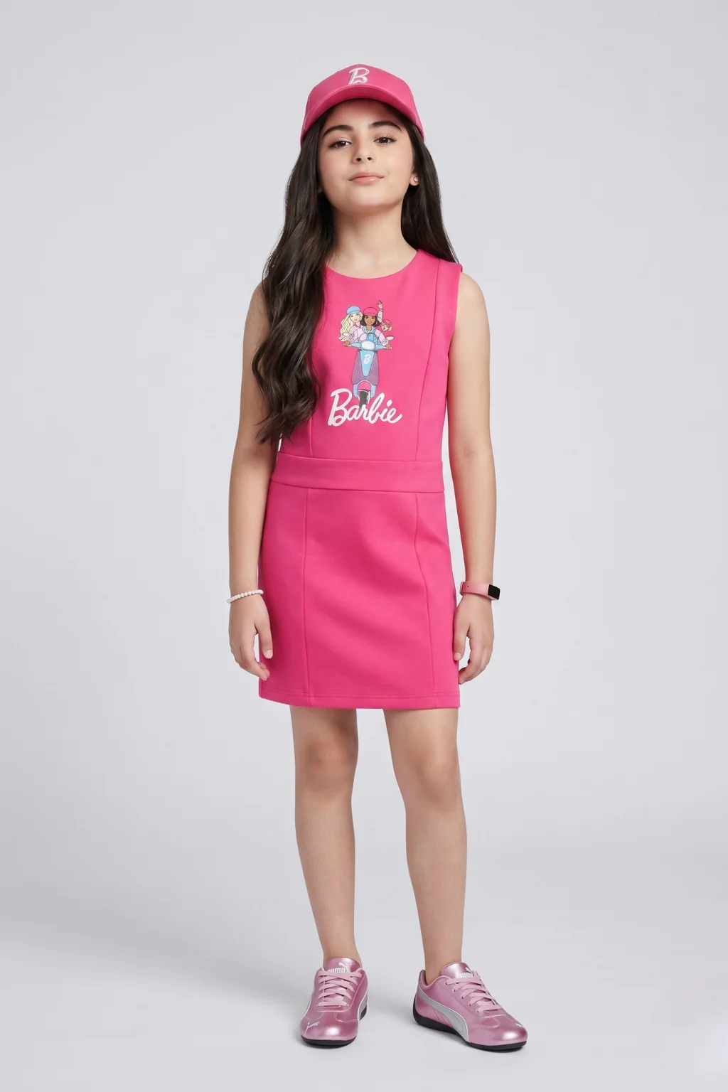 Barbie Sleeveless Pink Shift Dress BAM1268 - Image 3