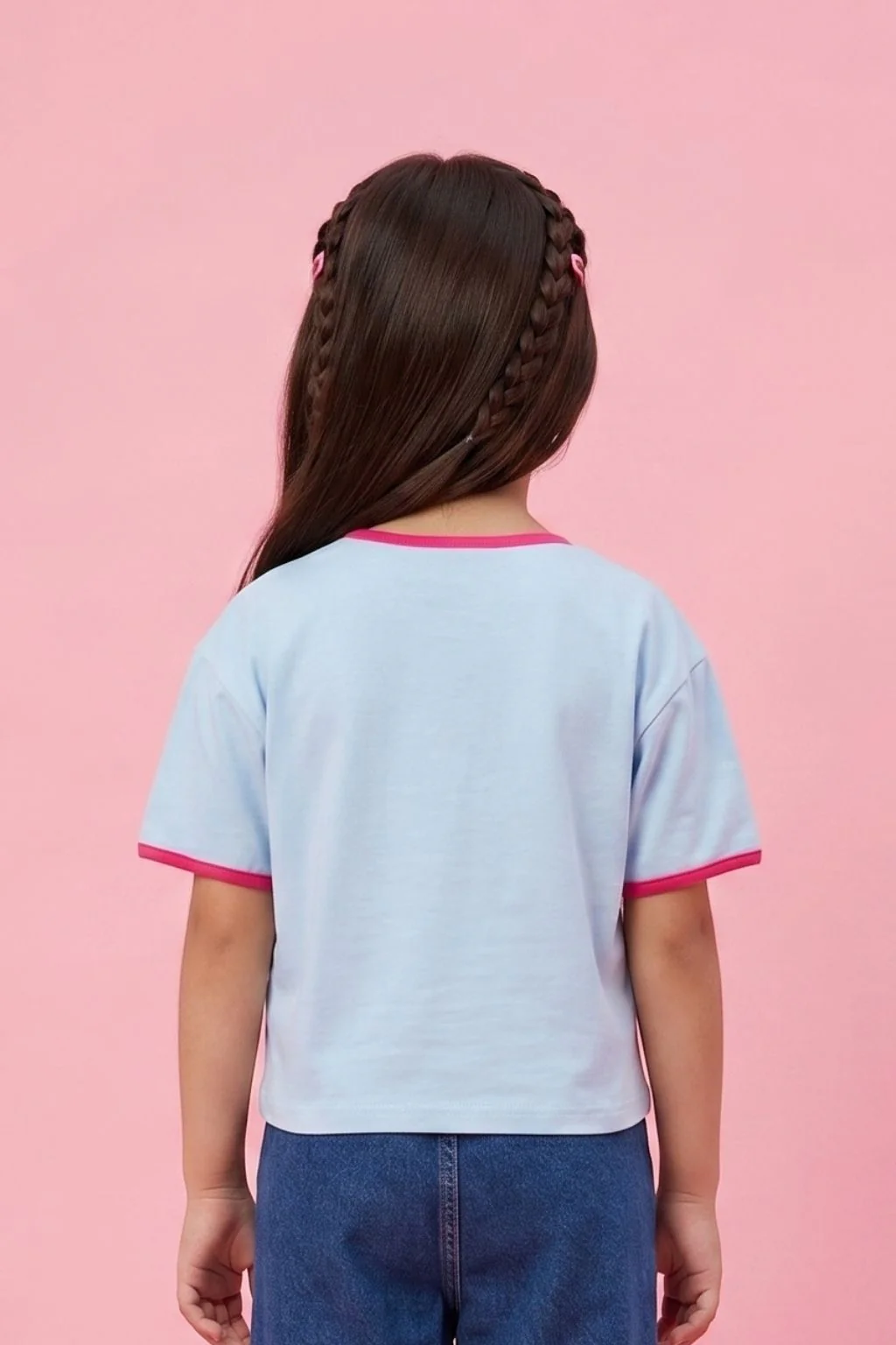 Barbie Soft Powder Blue Logo T-Shirt BATP2092 - Image 2