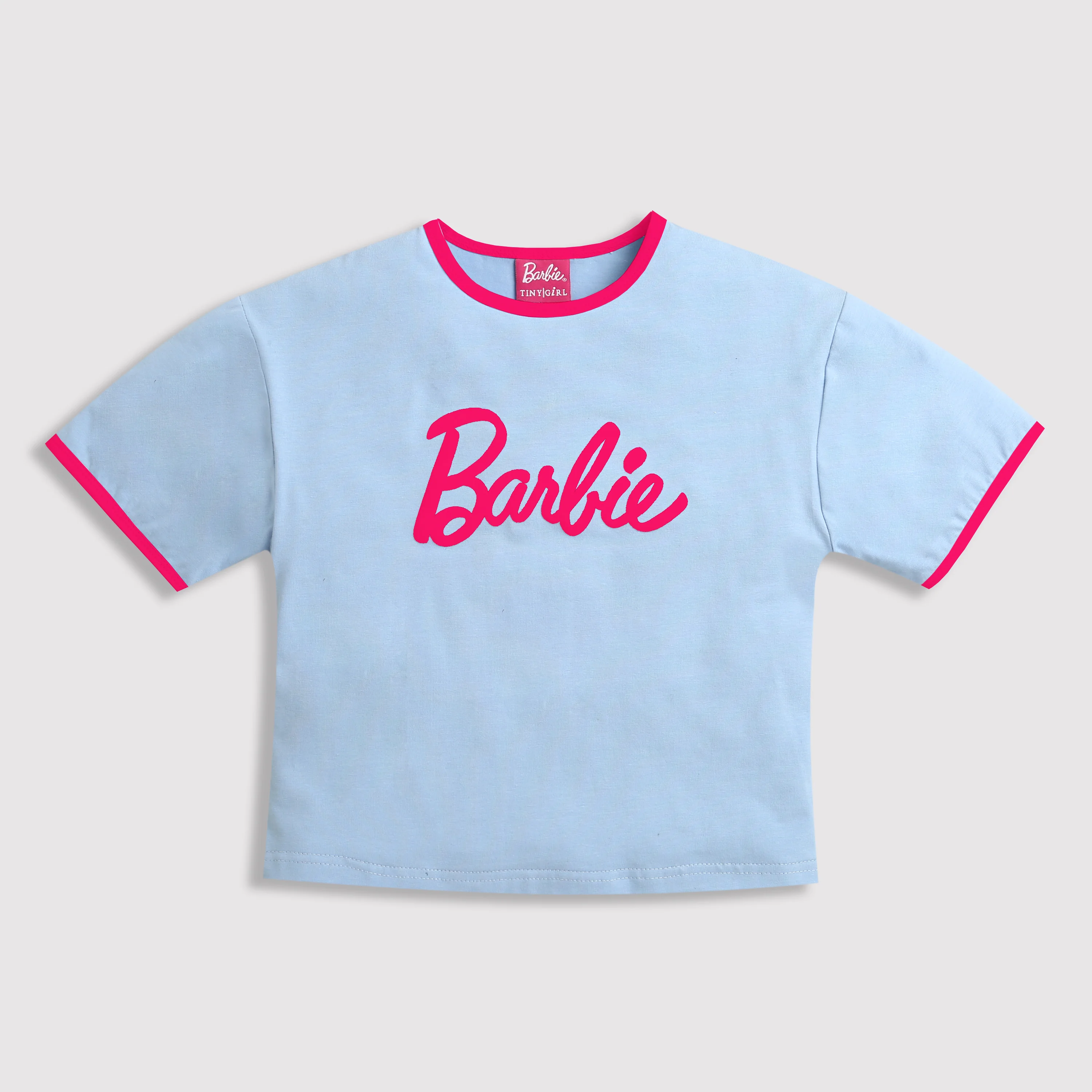 Barbie Soft Powder Blue Logo T-Shirt BATP2092 - Image 5