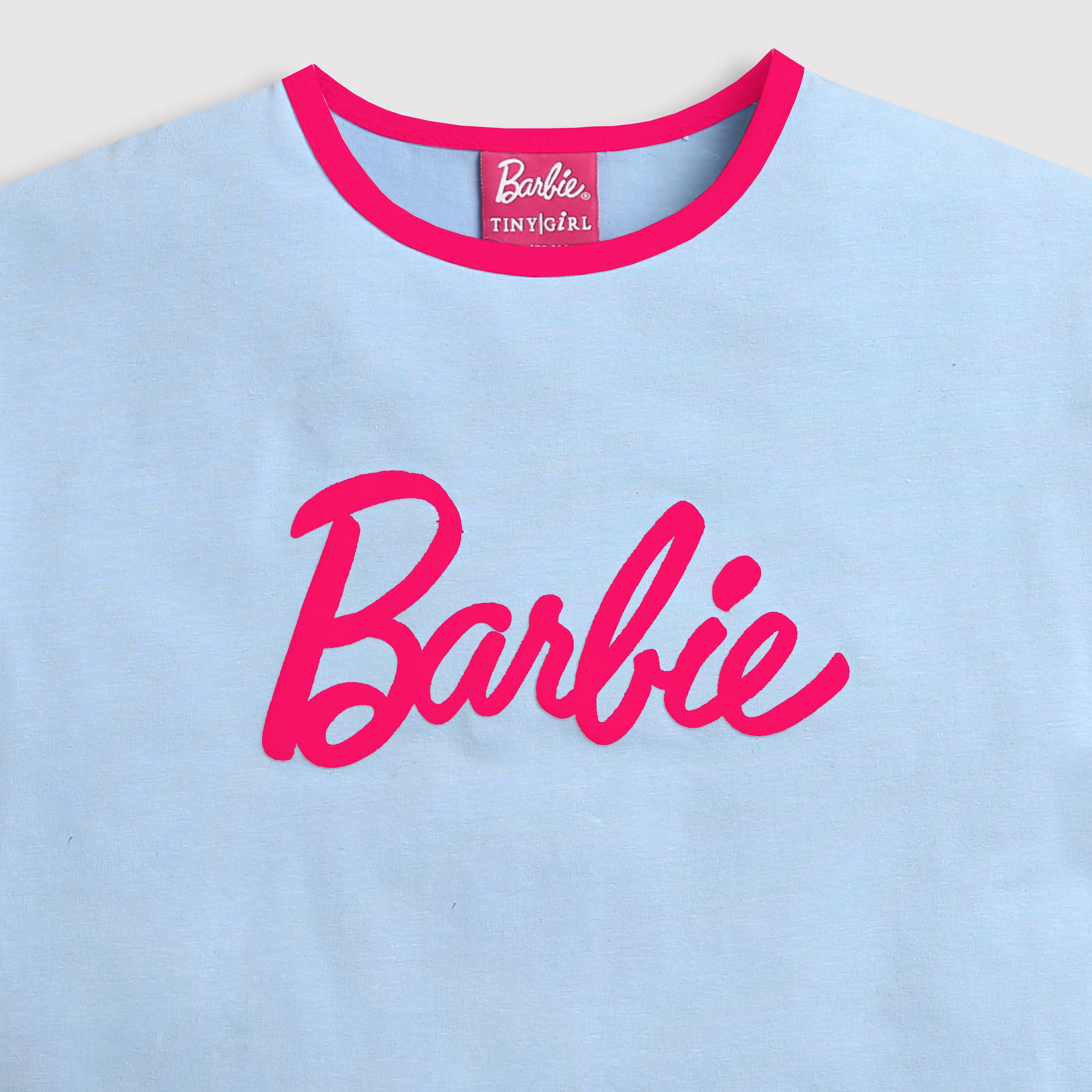 Barbie Soft Powder Blue Logo T-Shirt BATP2092 - Image 7