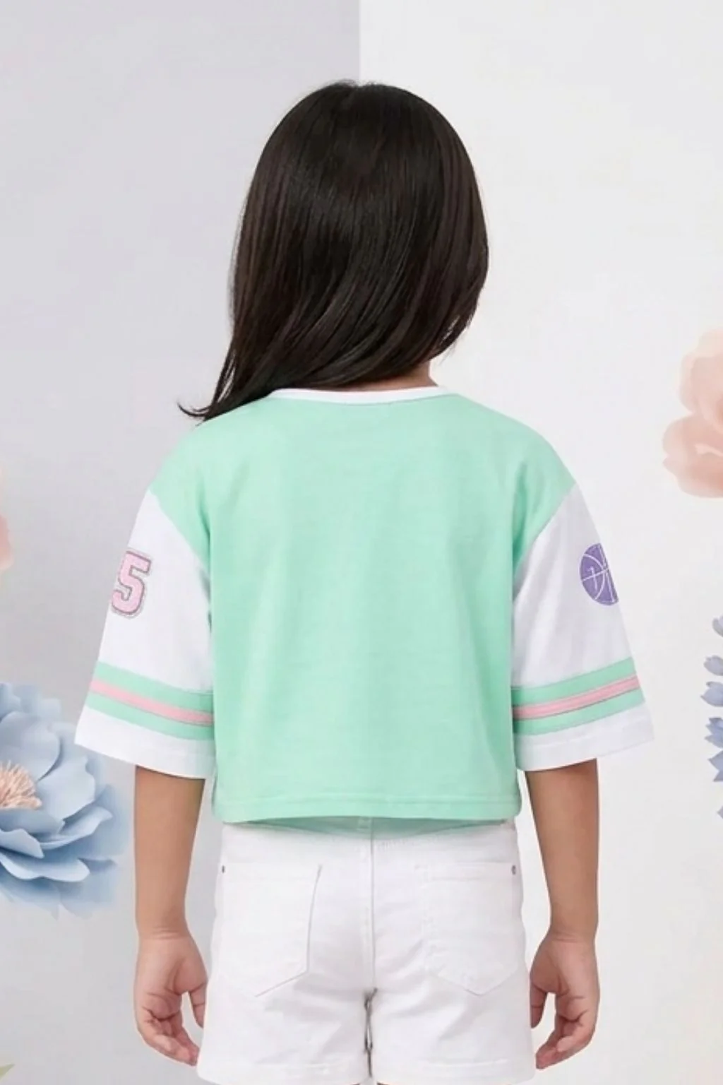 Barbie Turquoise Green Oversized Graphic Tee BATP2084 - Image 2