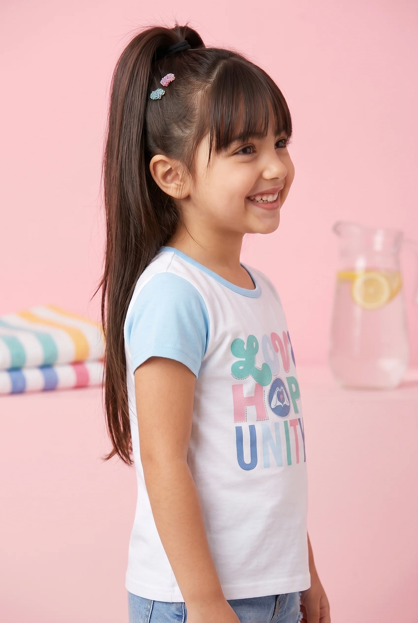 Barbie White & Blue “Love Hope ” T-Shirt BATP2018 - Image 3