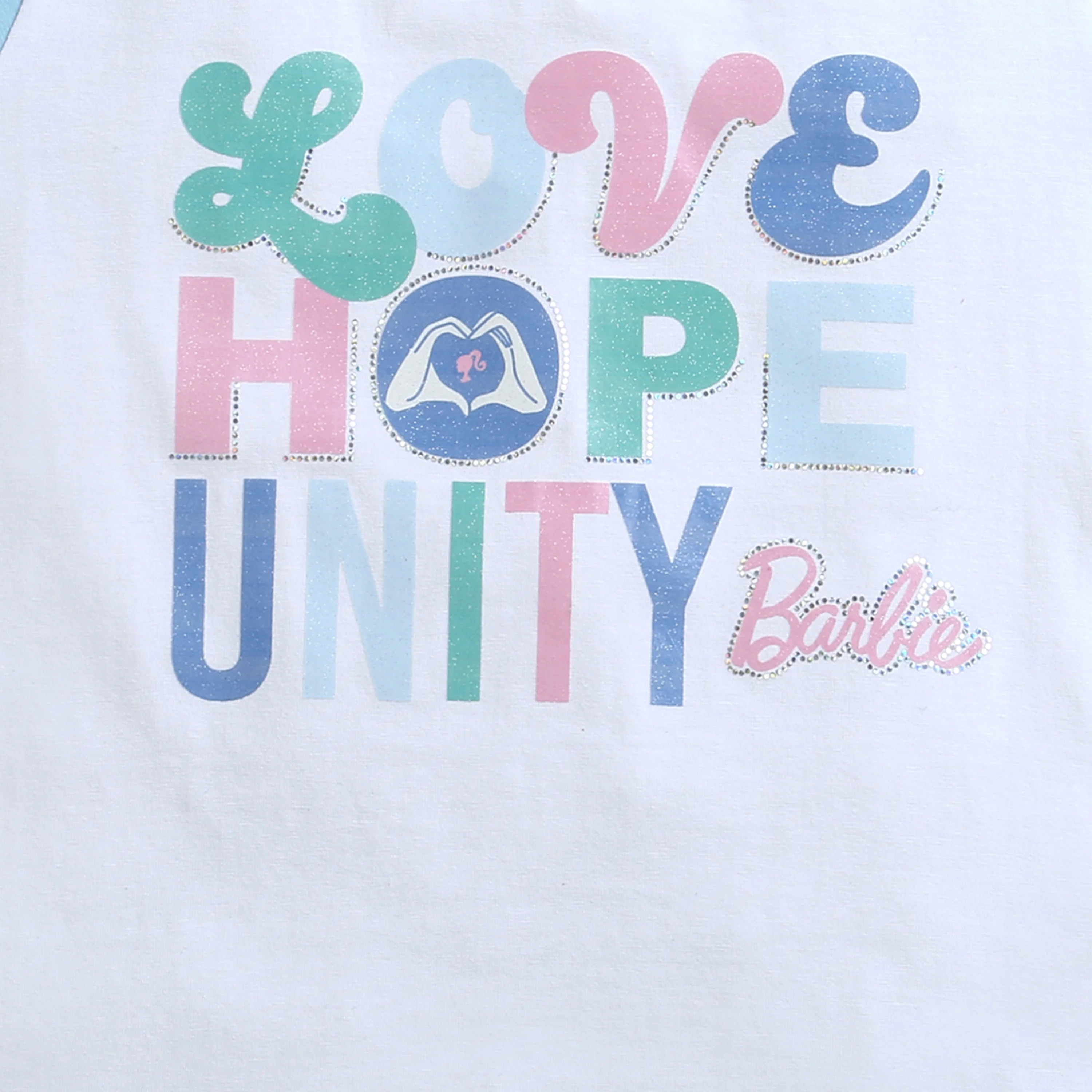 Barbie White & Blue “Love Hope ” T-Shirt BATP2018 - Image 7
