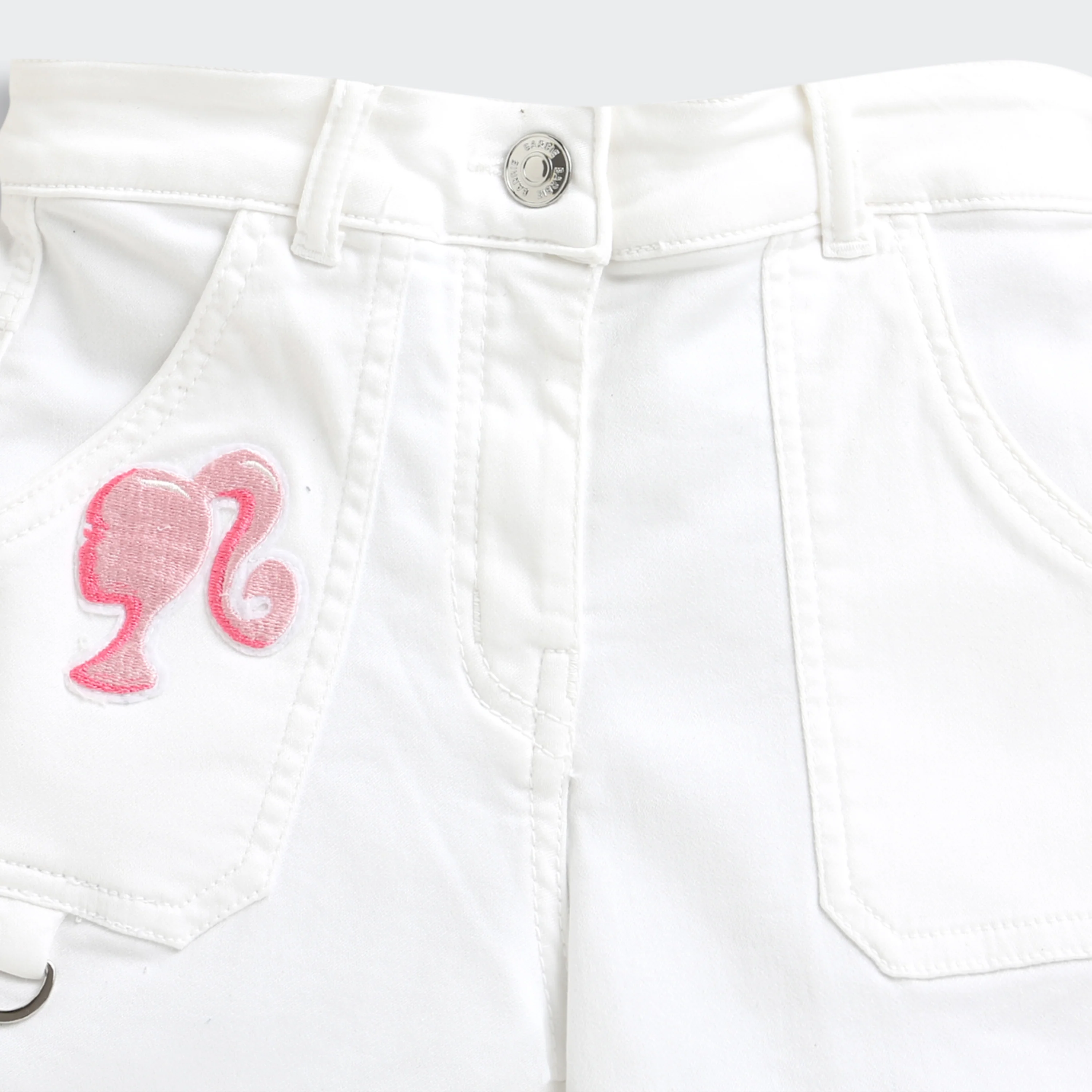 Barbie White Cotton Shorts BAH629 - Image 7