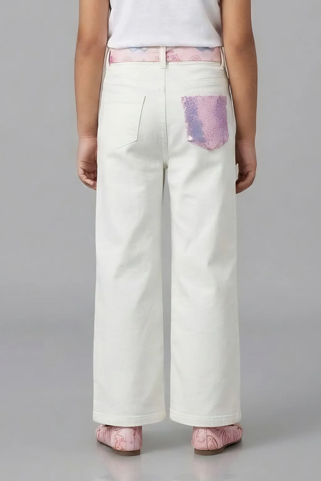Barbie White Jeans with Pink Belt BAP601 - Image 2