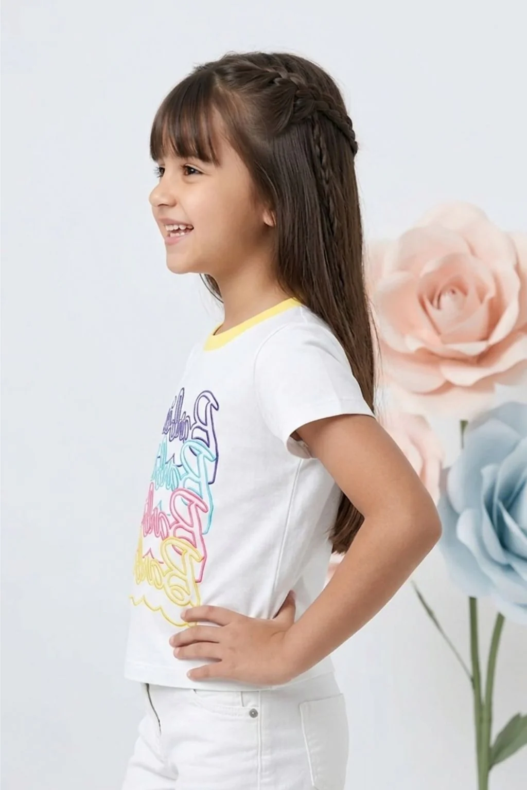 Barbie White Multi-Logo T-Shirt BATP2004 - Image 4